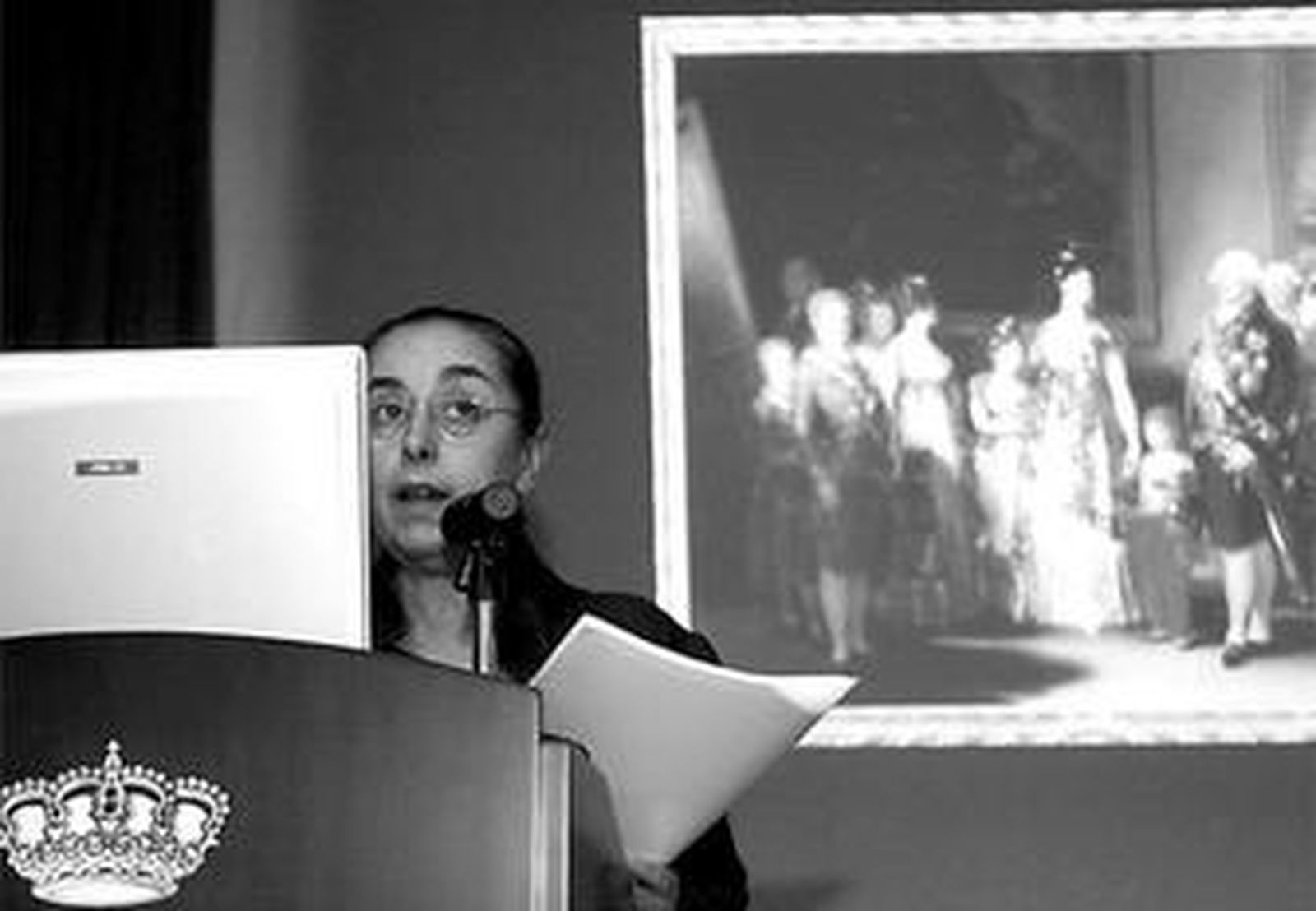 Manuela Mena, ayer en la Academia de San Romualdo.