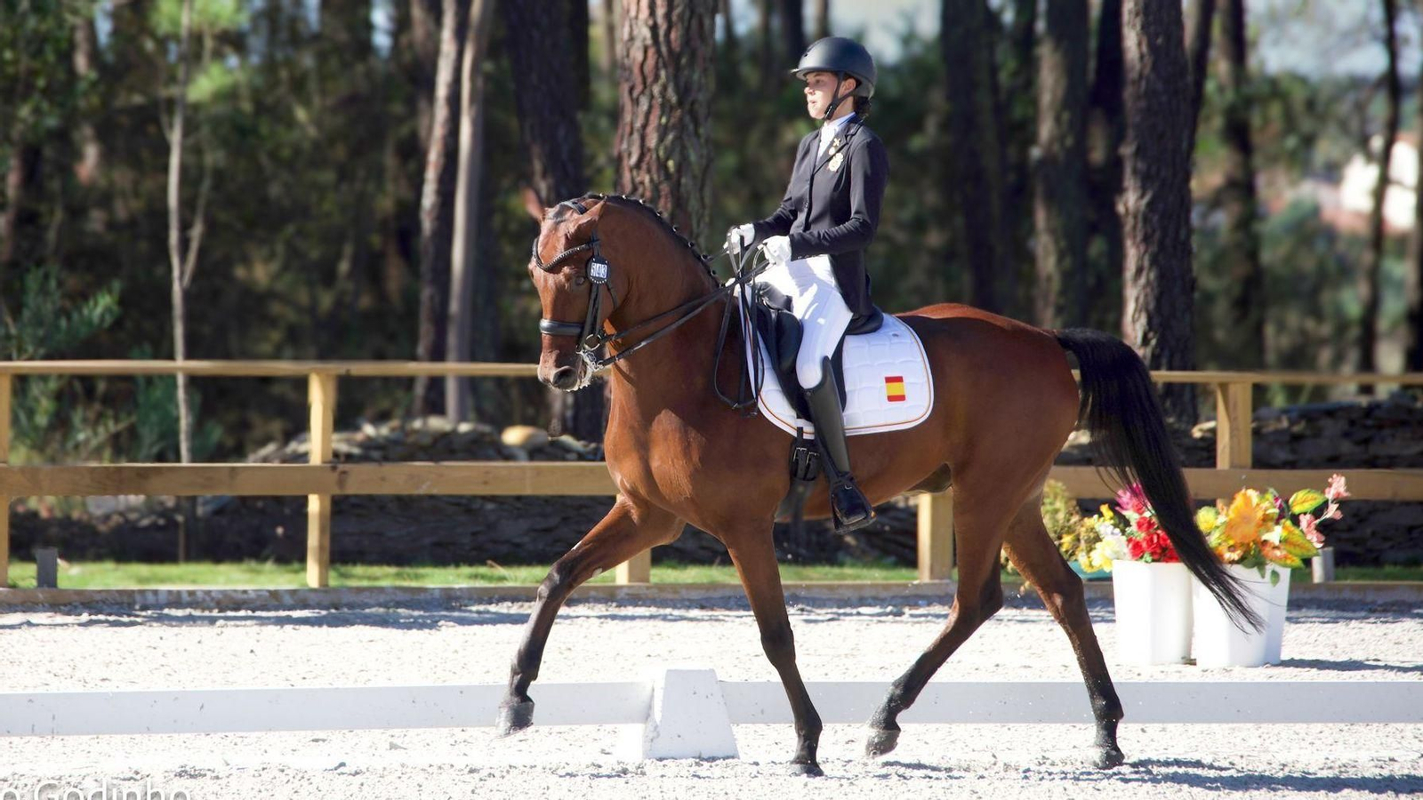 La amazona linense Andrea Lozano, durante la prueba