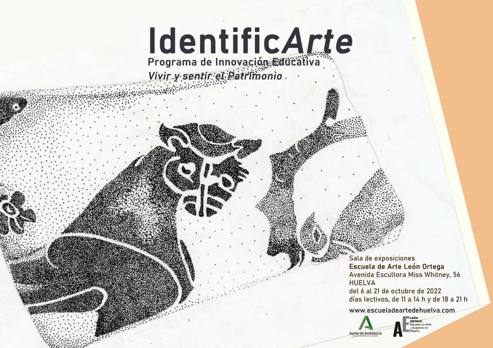 Cartel anunciador de esta exposición en la Escuela de Arte de Huelva.