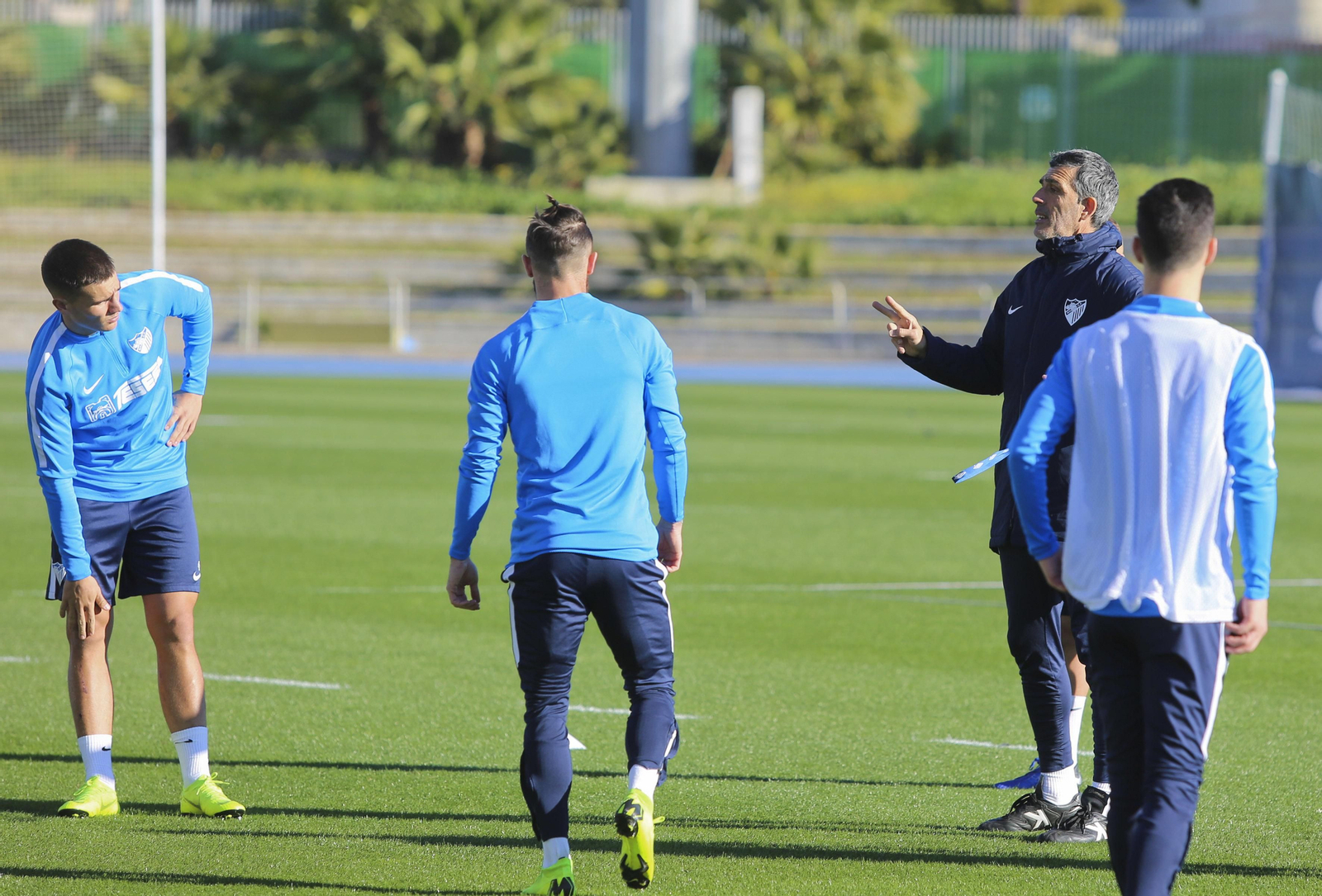 El primer entrenamiento del Málaga en 2019
