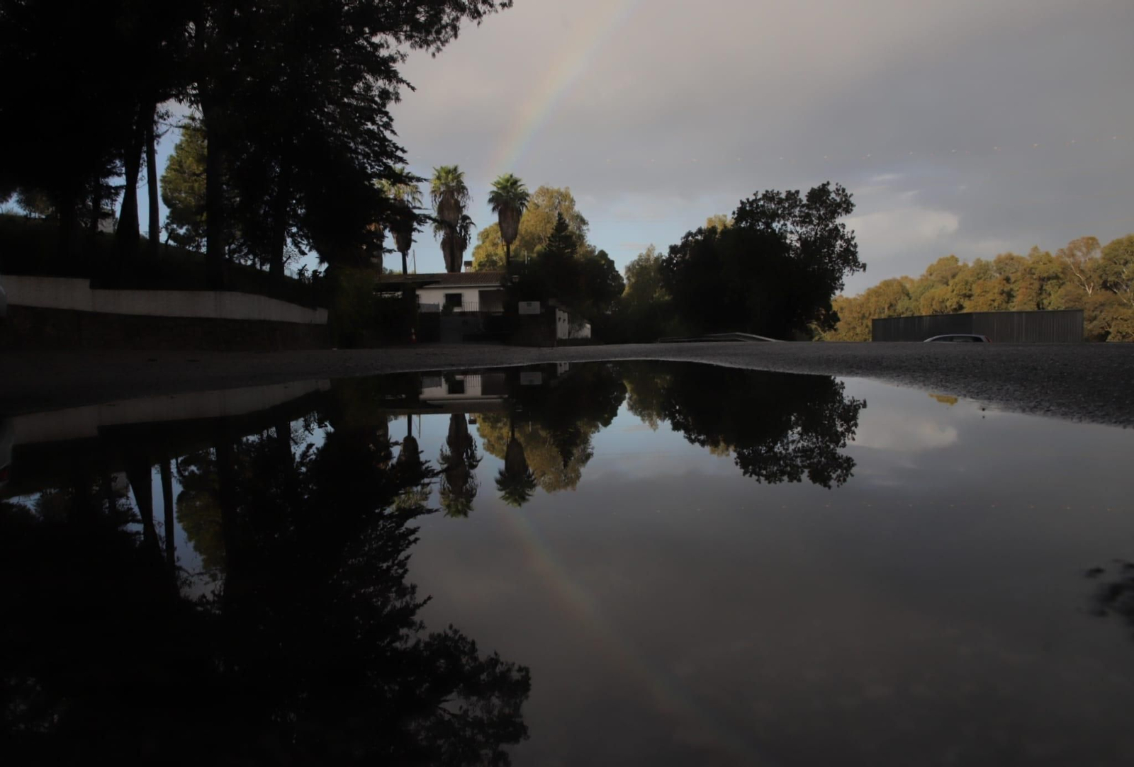 Acumulación de agua tras el paso de la borrasca Claudia.