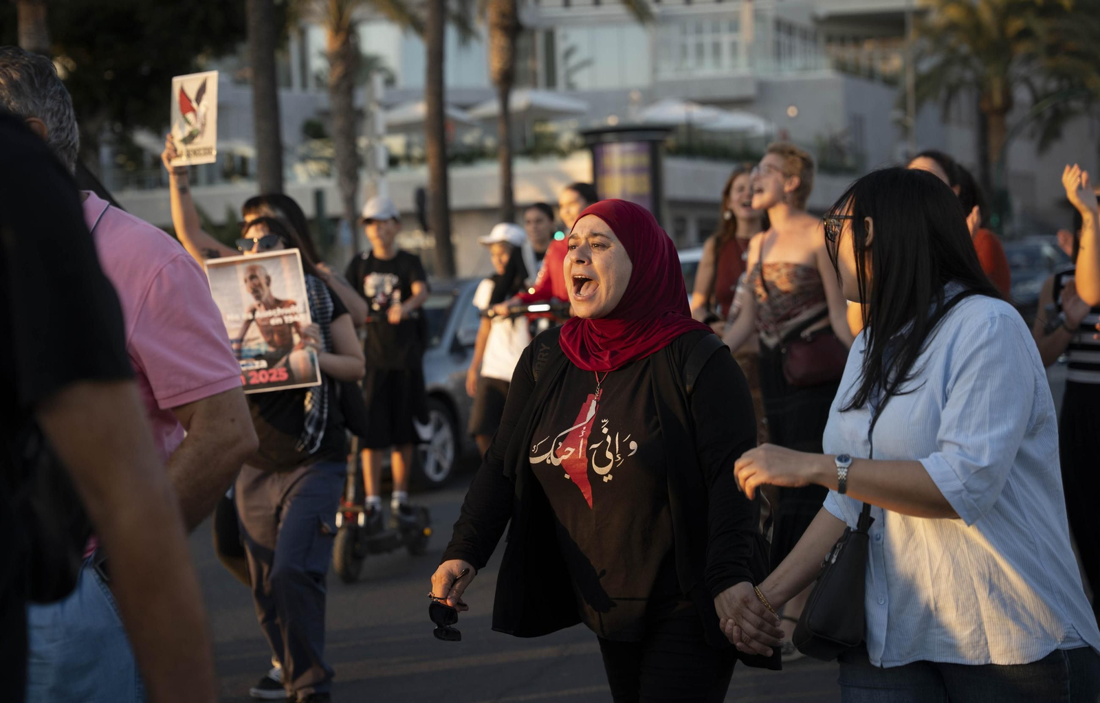 Manifestación convocada por la Plataforma Almería por Palestina