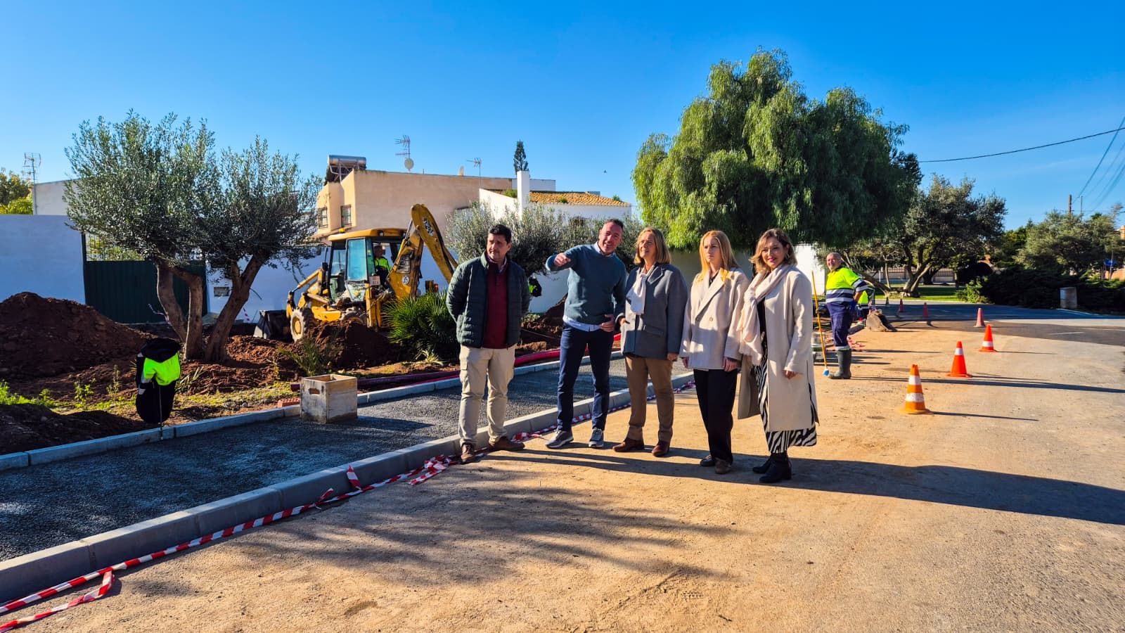 Visita a los trabajos que se están realizando en Puntalón