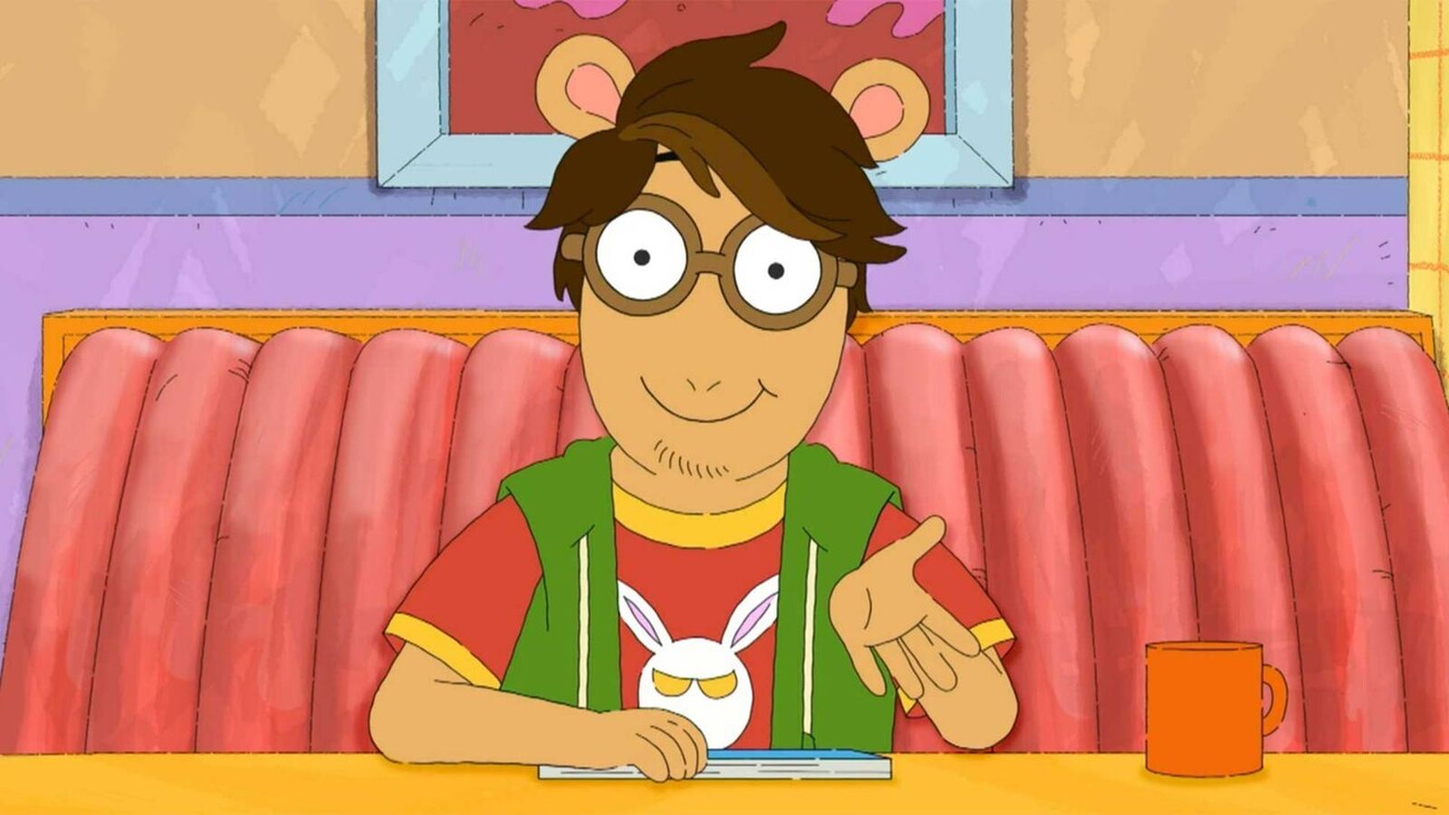 Arthur, como un joven dibujante, en su episodio final