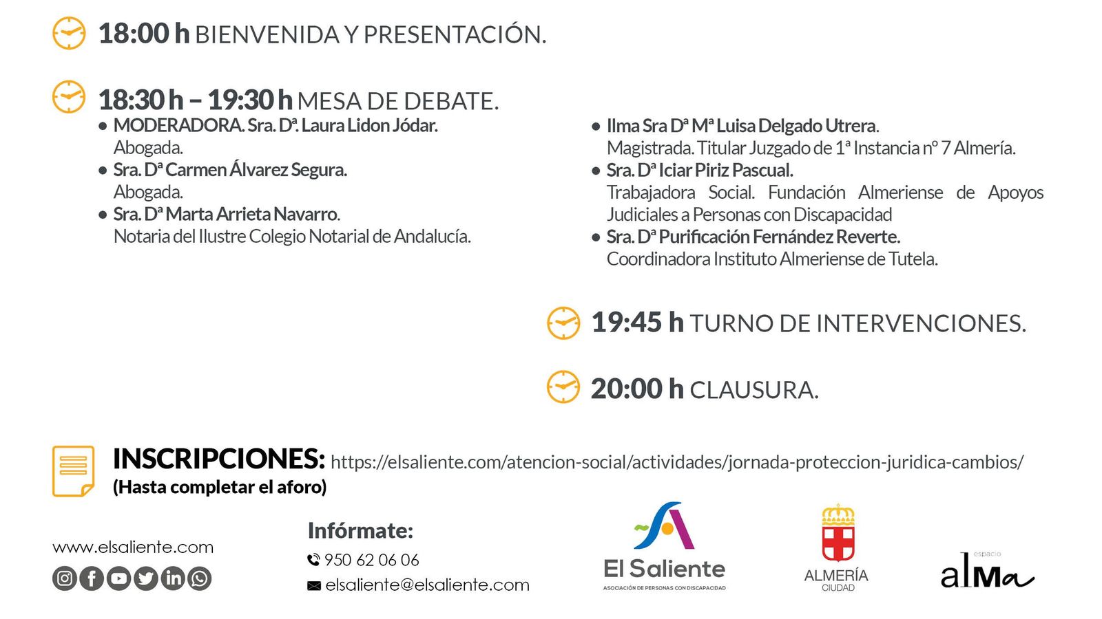 Cartel de la jornada organizada por la Asociación El Saliente