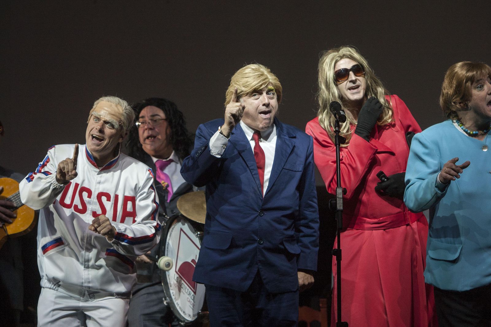 La chirigota del Selu, 'Grupo de guasa', que cerró la velada.