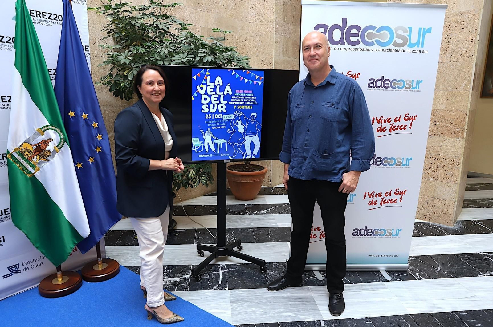 Nela García y Juan García presentan 'La Velá del Sur'.