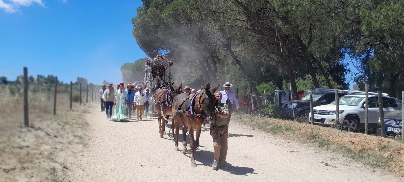 Imágenes de la llegada a la Aldea y presentación de la Hermandad del Rocío de Jerez