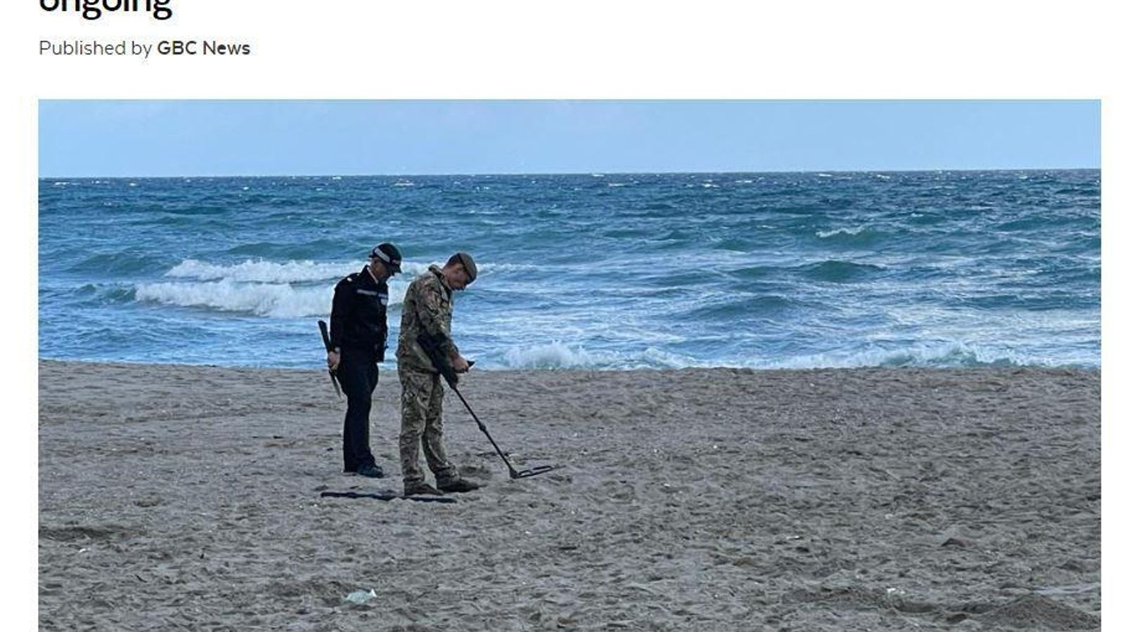 Información de la GBC que alude a supuestos disparos en la playa. Información de la GBC que alude a supuestos disparos en la playa.