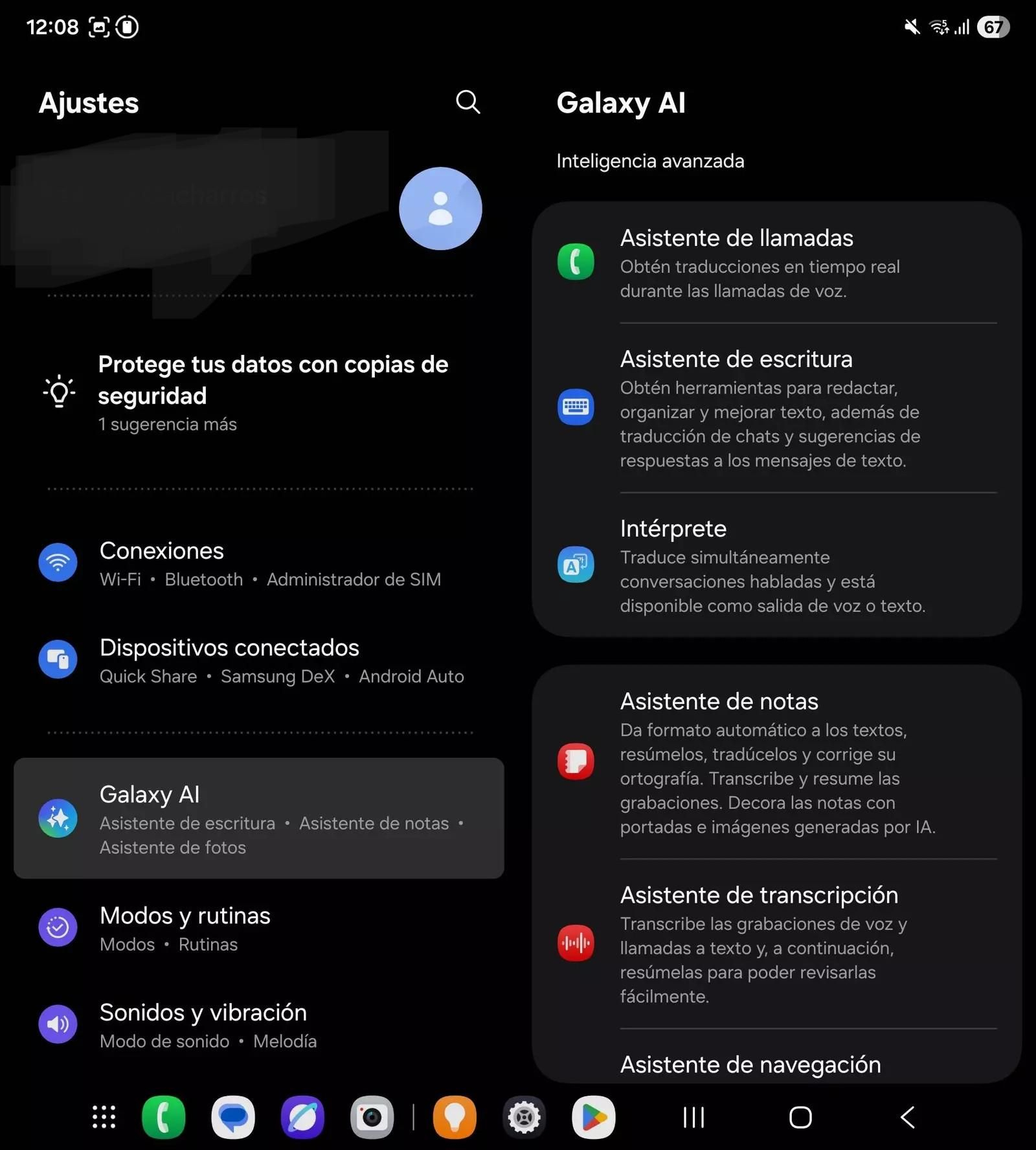 Galaxy AI en el Samsung Galaxy Z Fold7