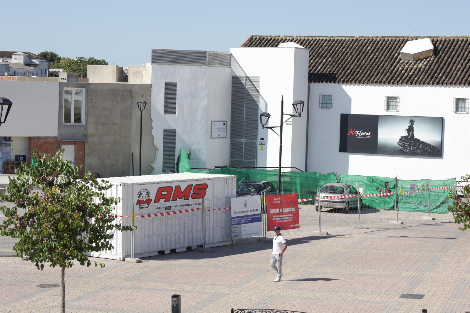 Obras paradas en el Museo del Flamenco Andaluz, en Jerez-