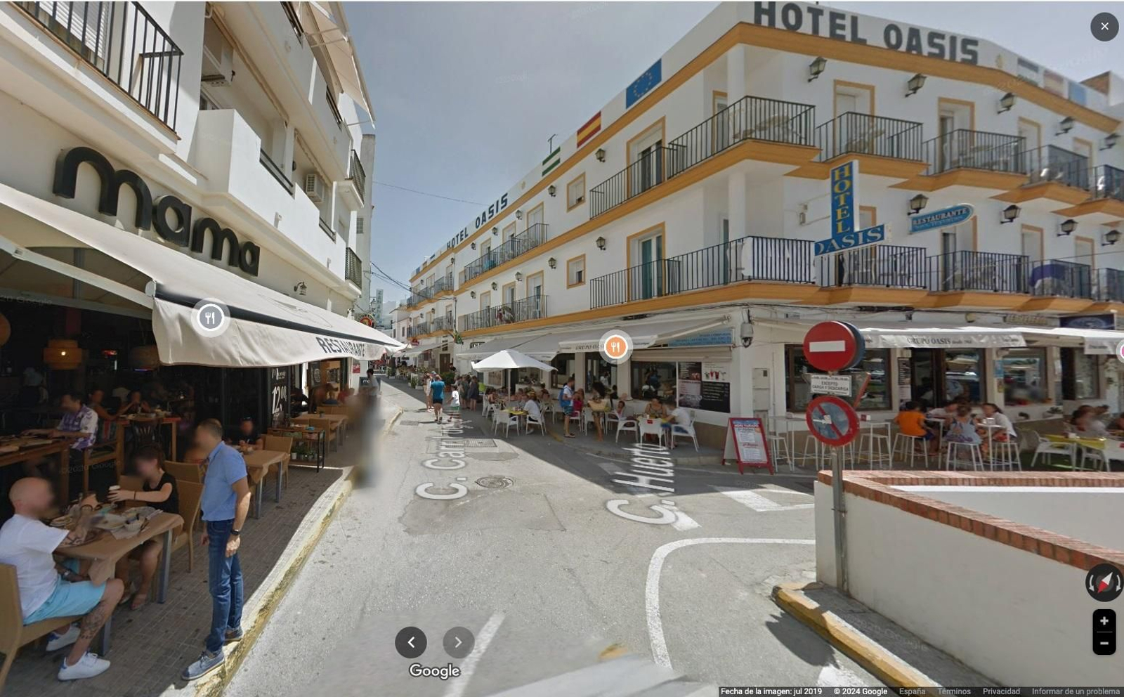 Zona en la que cayó la persona que demandó al Ayuntamiento por el mal estado de la vía.