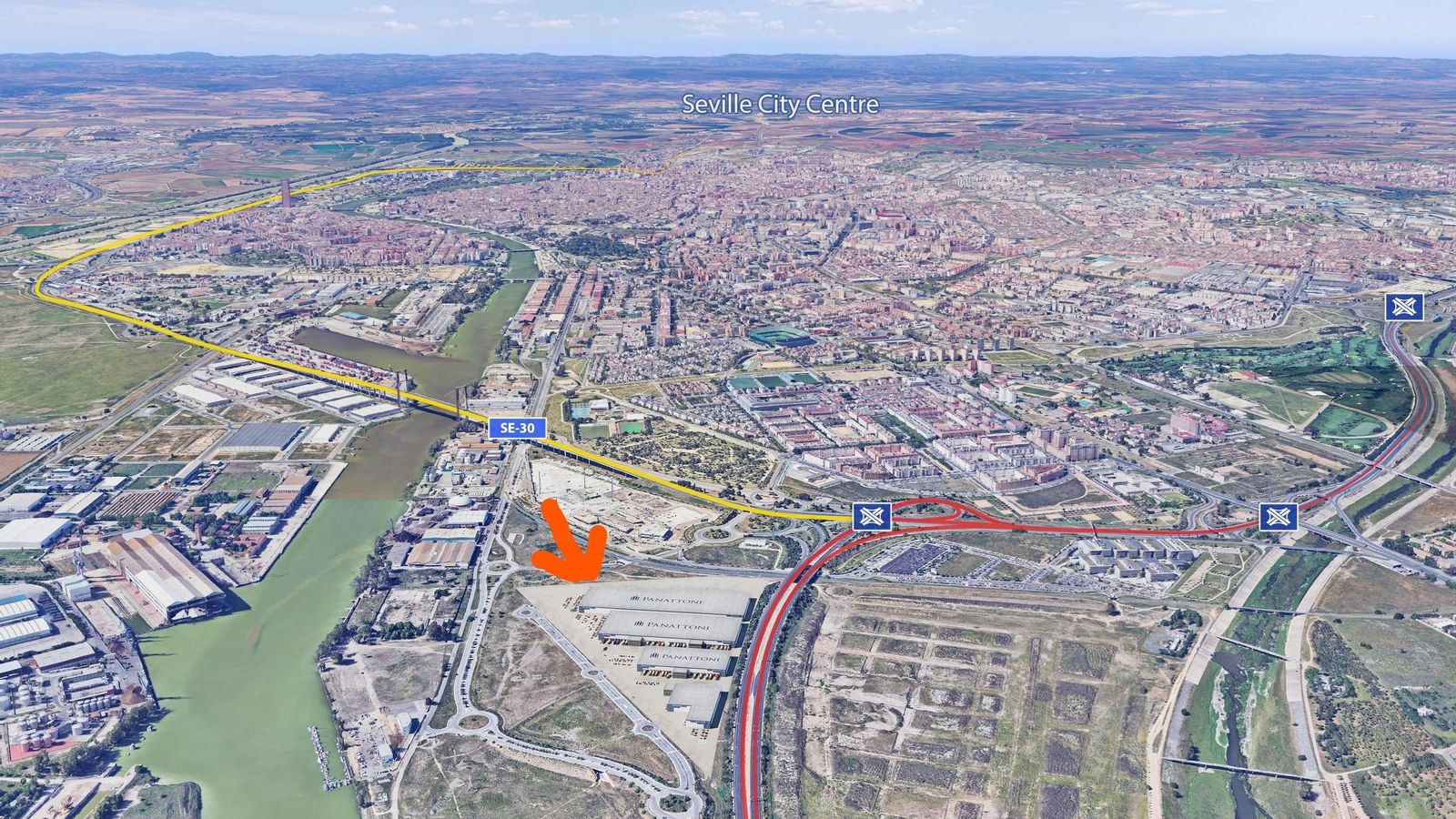 Localización de la parcela donde irá el parque logístico de Panattoni.