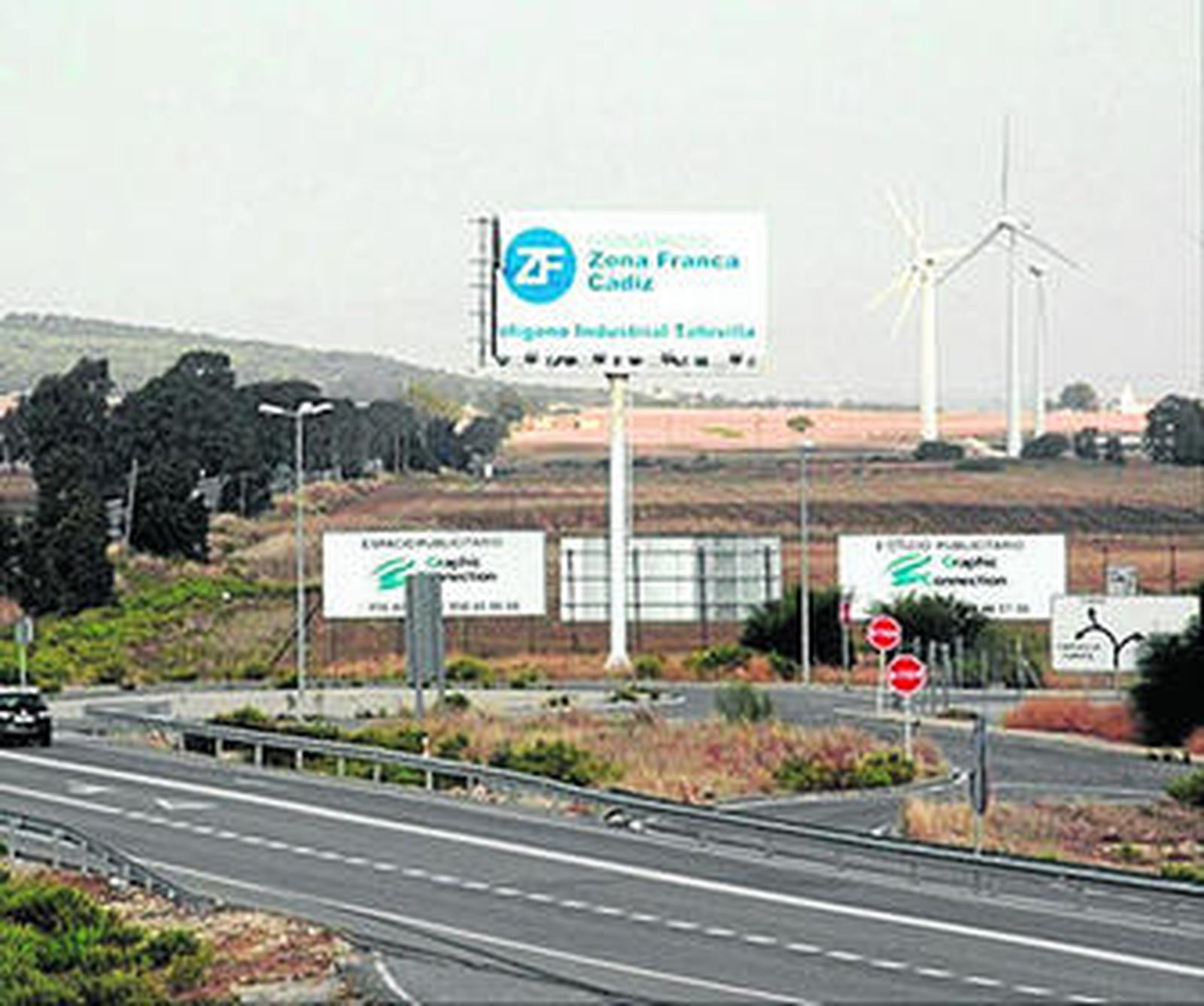 Imagen del polígono industrial de Tahivilla, promovido por Zona Franca en Tahivilla (Tarifa).