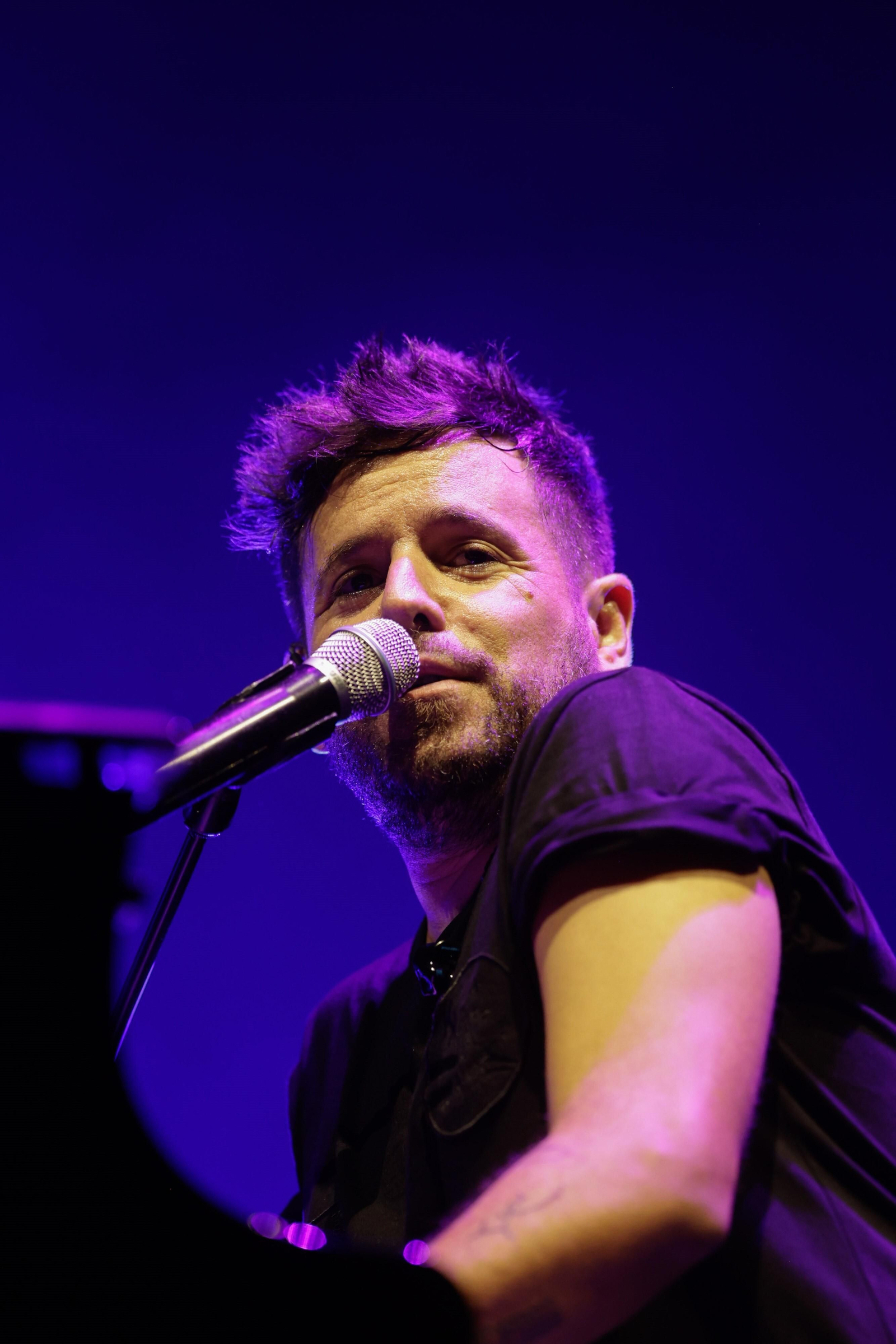 Pablo López, con su piano, en el recital que ofreció en Concert Music Festival.