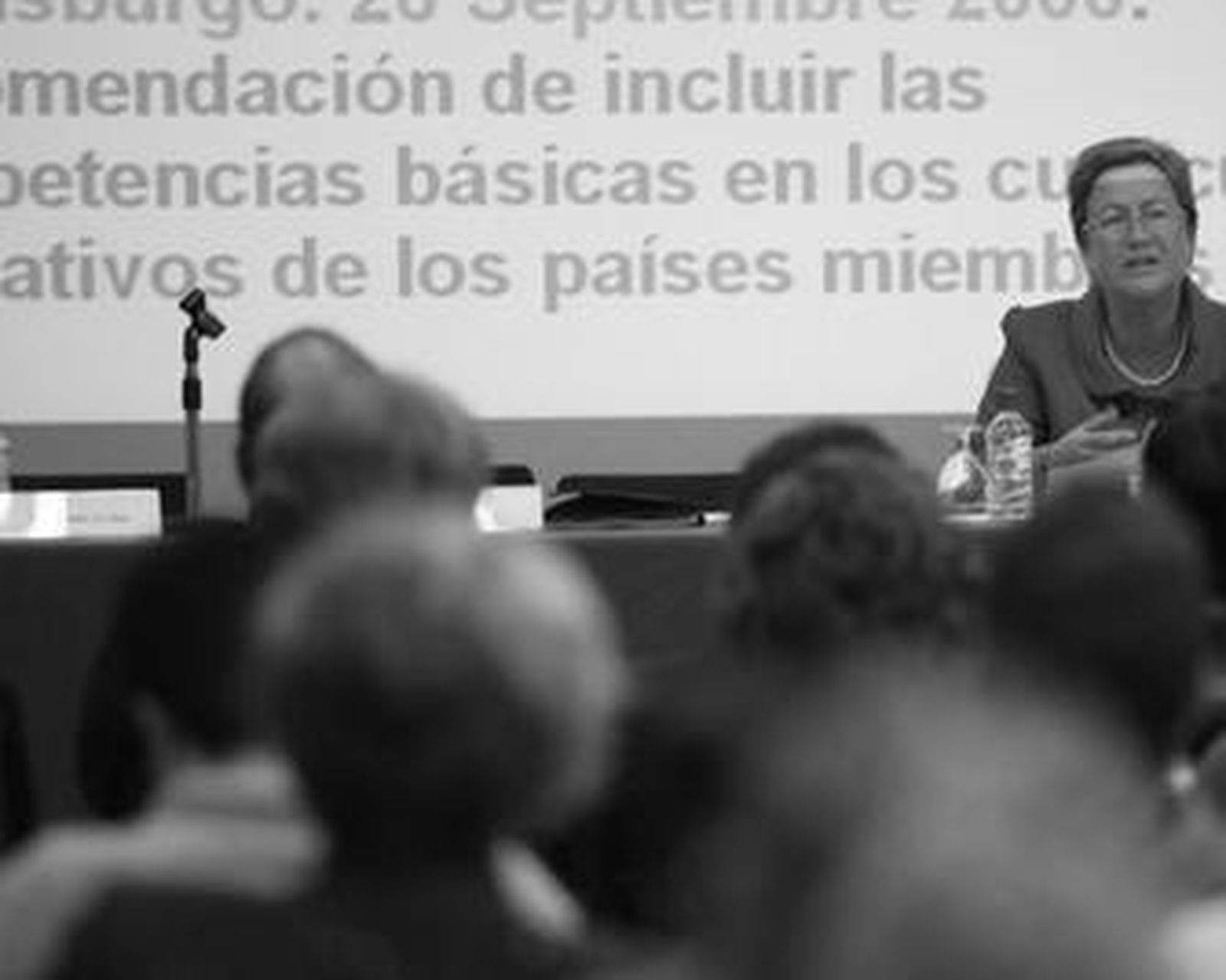 Mercedes Blanchard, en un momento de la conferencia.