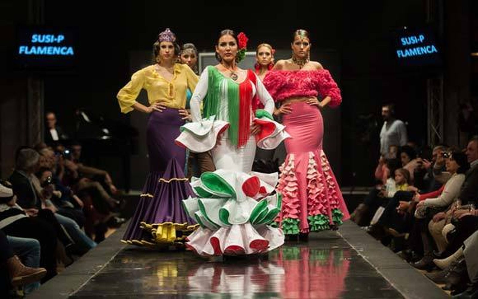 Un momento del desfile el año pasado de la firma Susi-P Flamenca.