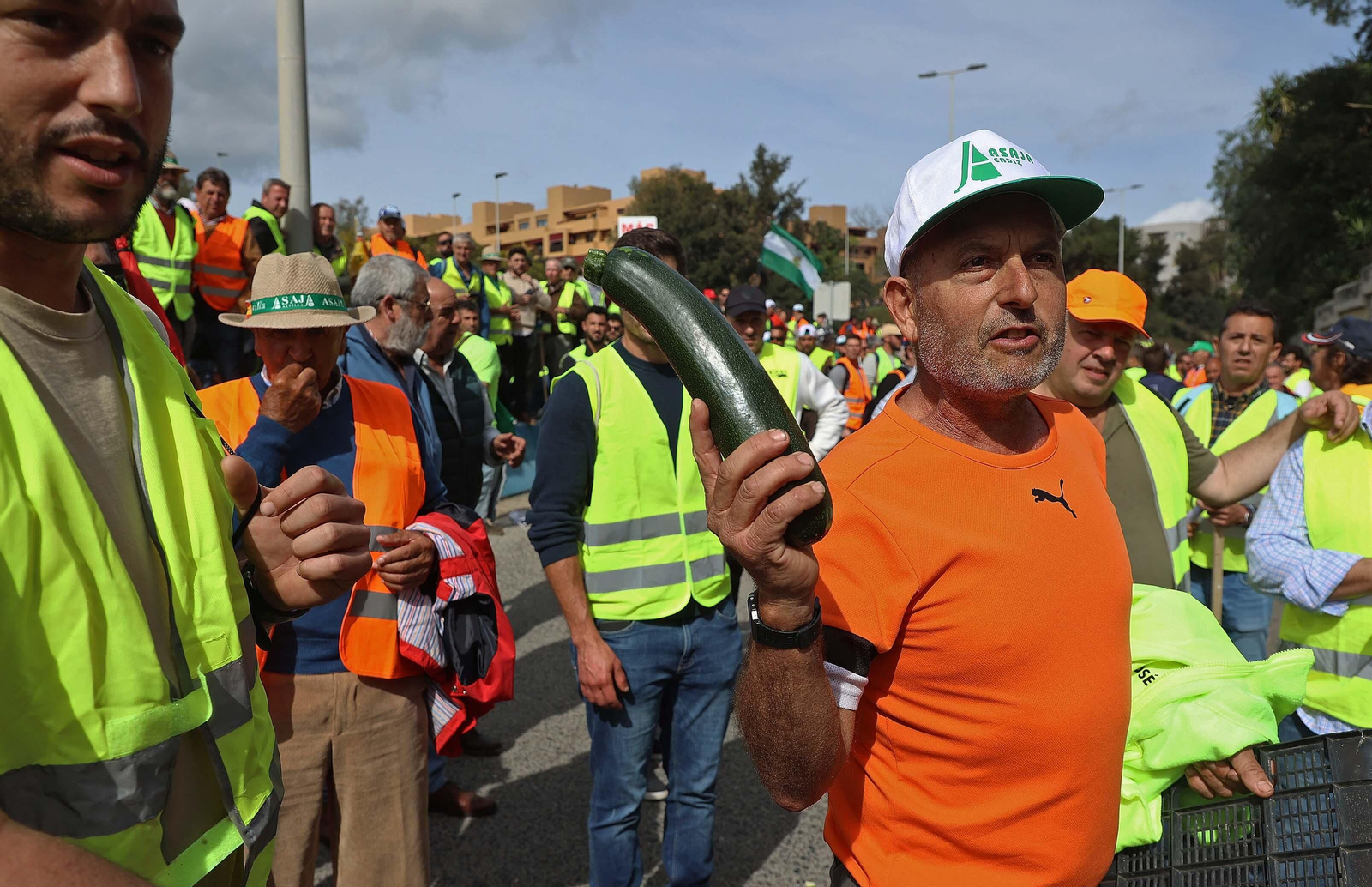 Imágenes de las protestas de los agricultores en Algeciras