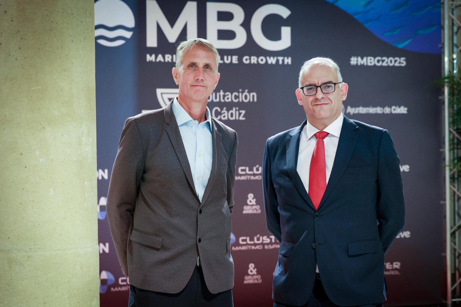 Alex Fairtlough (i.) y Pedro Mayorga, directivos de EnerOcean, durante el congreso MBG celebrado en Cádiz.