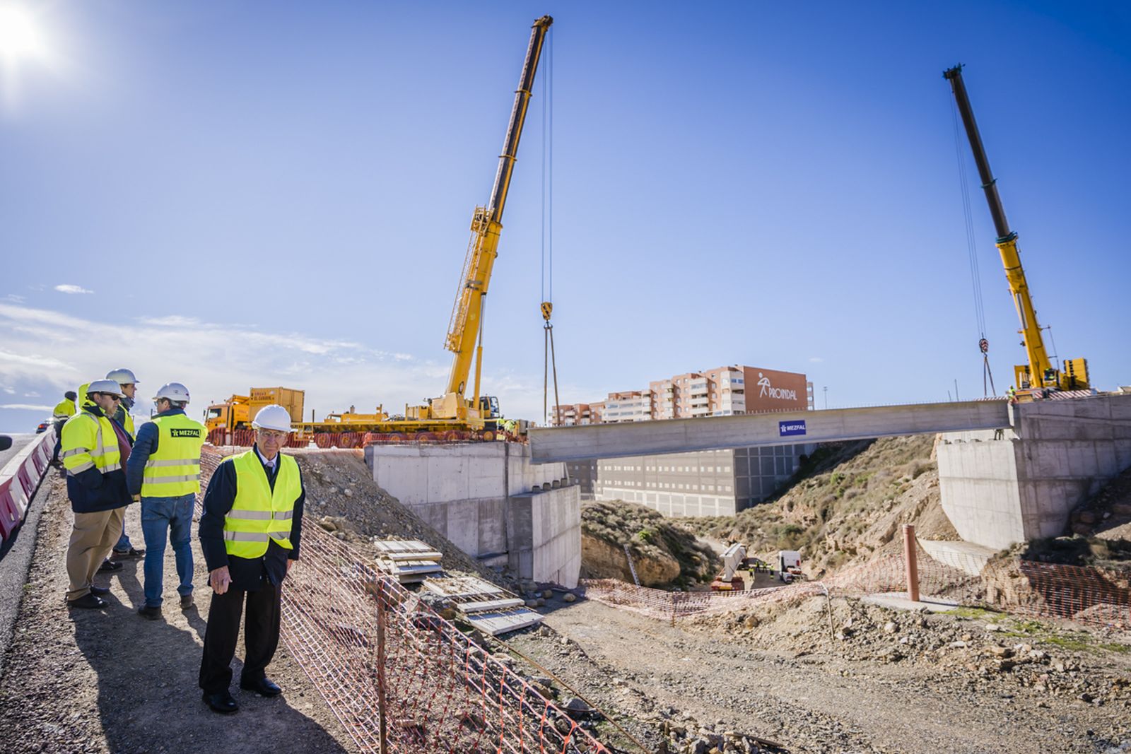 Gabriel Amat visitó los trabajos en Aguadulce.