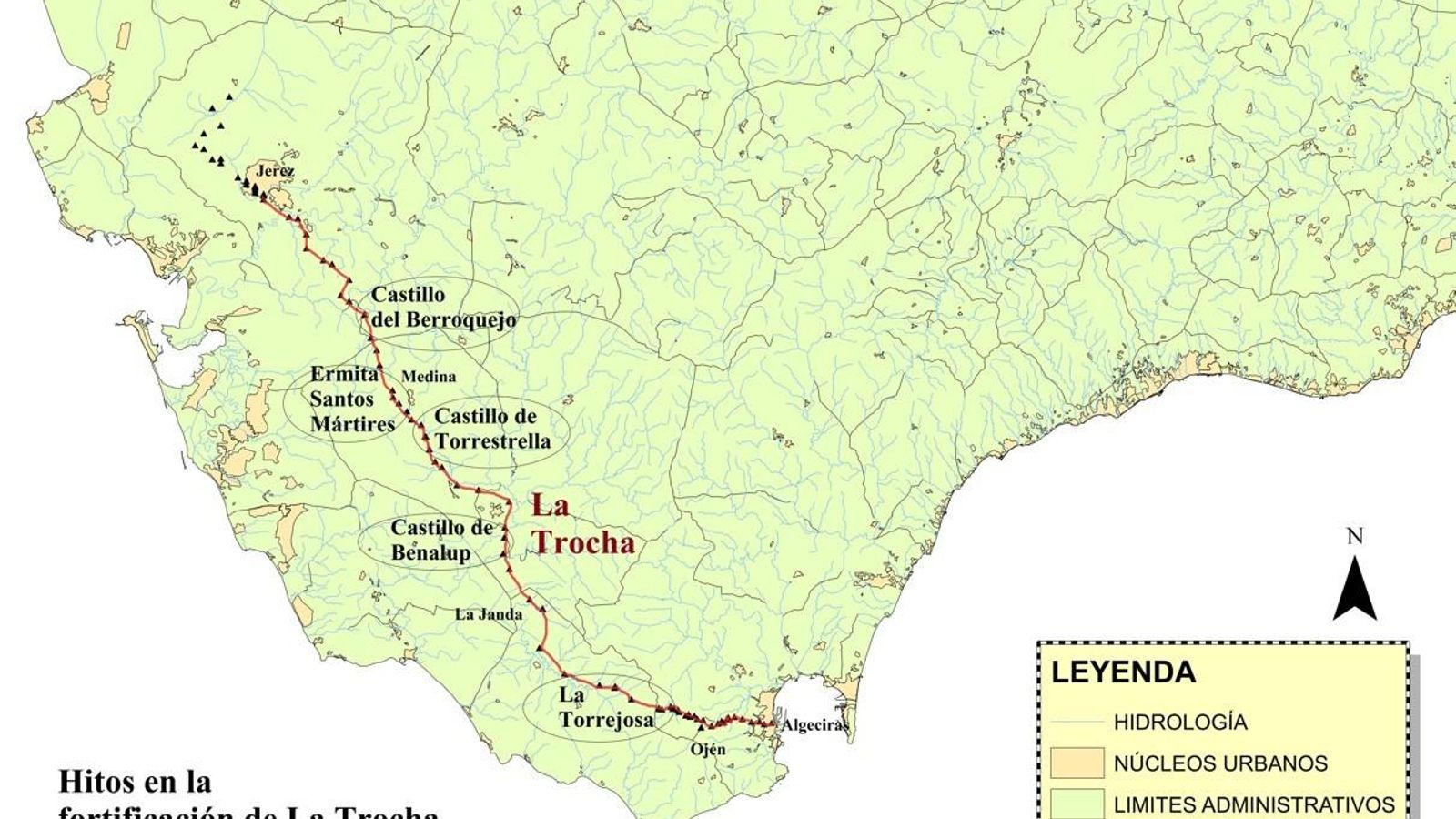 Hitos en las fortificaciones de La Trocha.