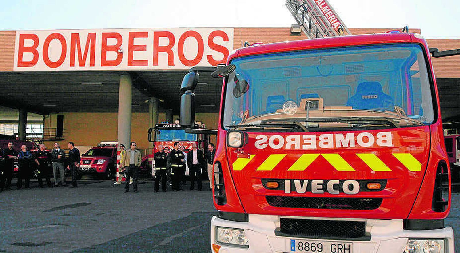 Camión y parque de bomberos