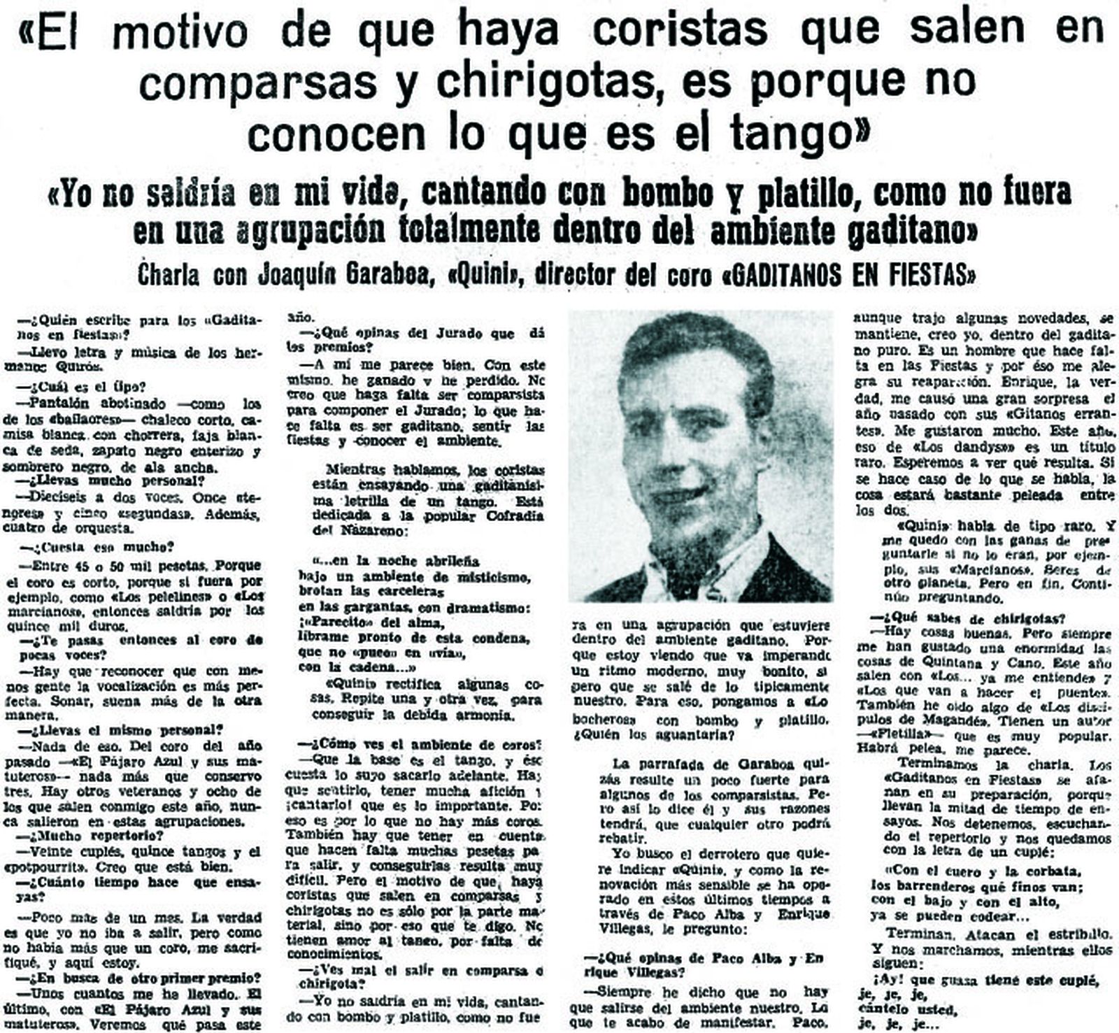 Entrevista de Quini en Diario de Cádiz