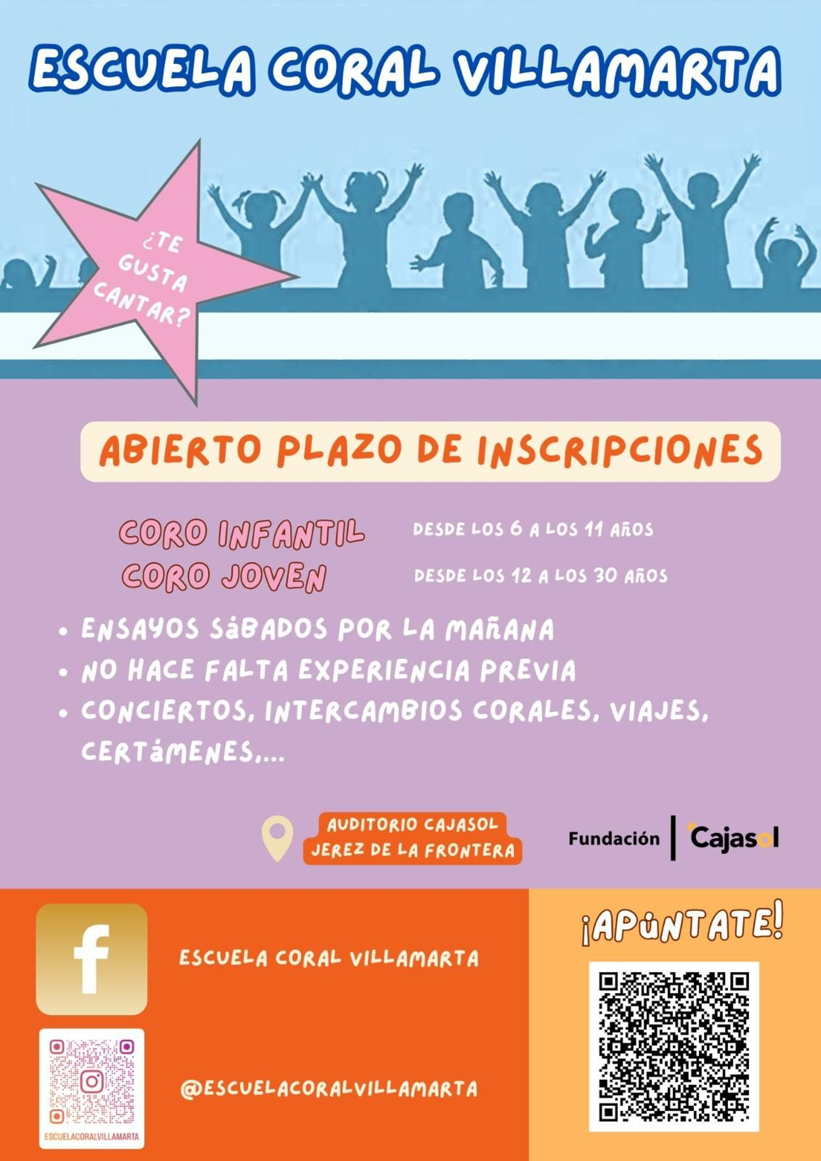 Detalle del cartel anunciador de las audiciones.