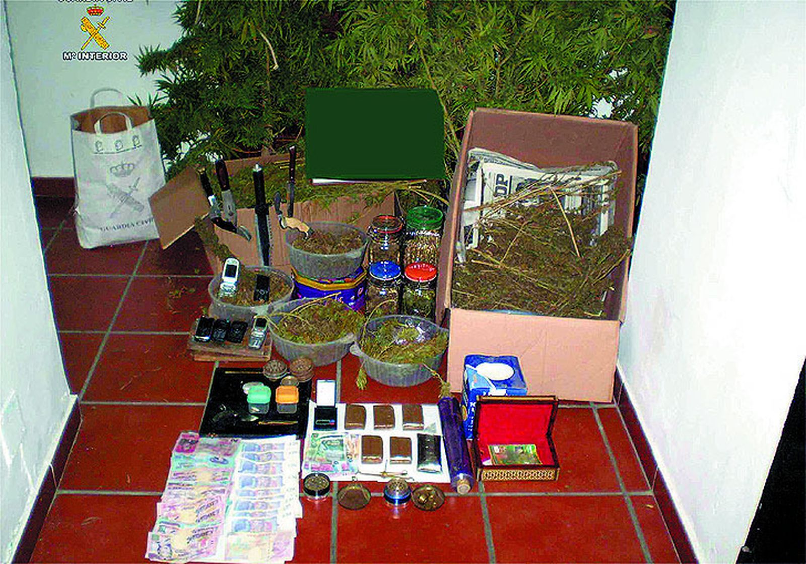 Droga incautada en un punto de venta domiciliario