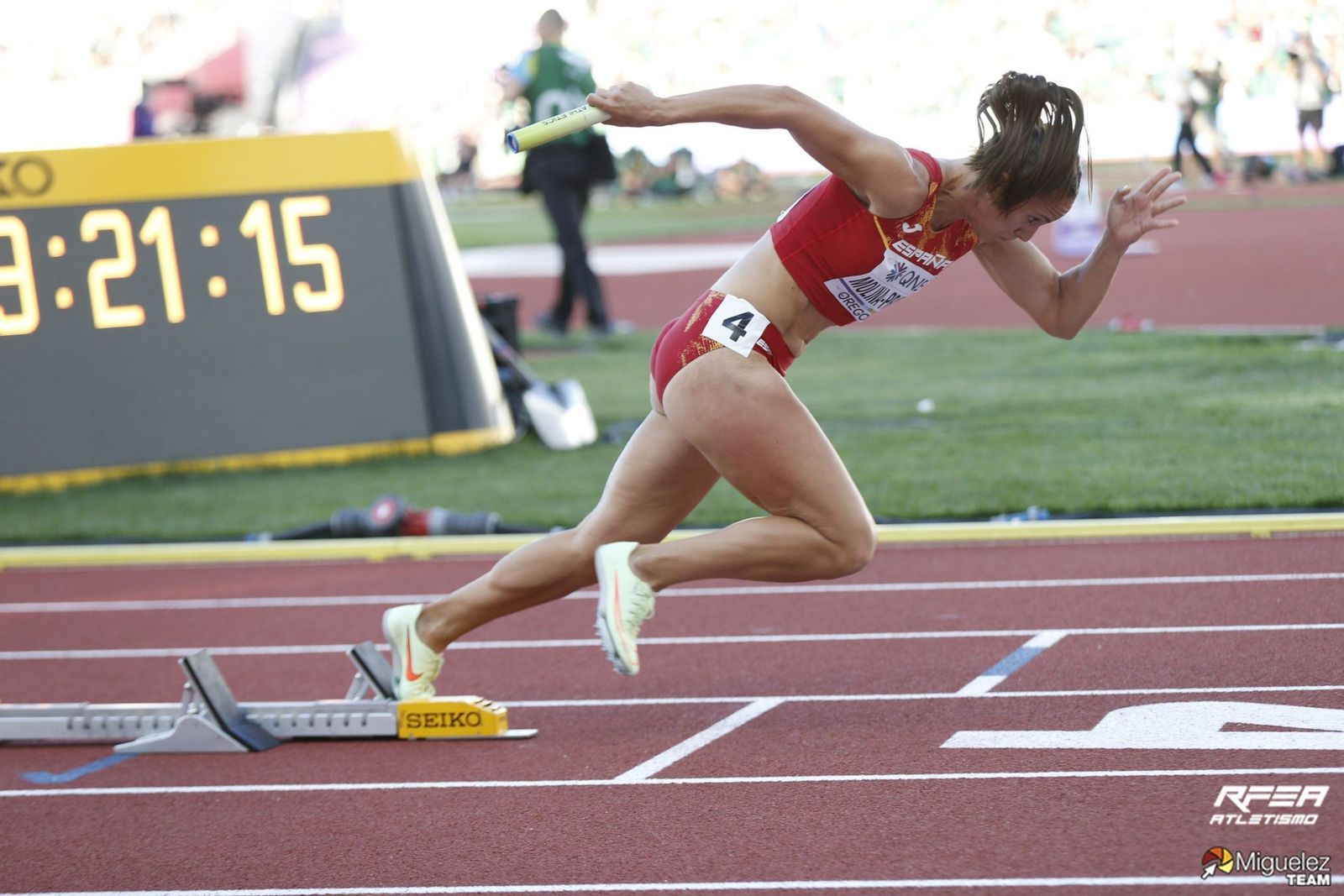 La velocista Sonia Molina en una competición