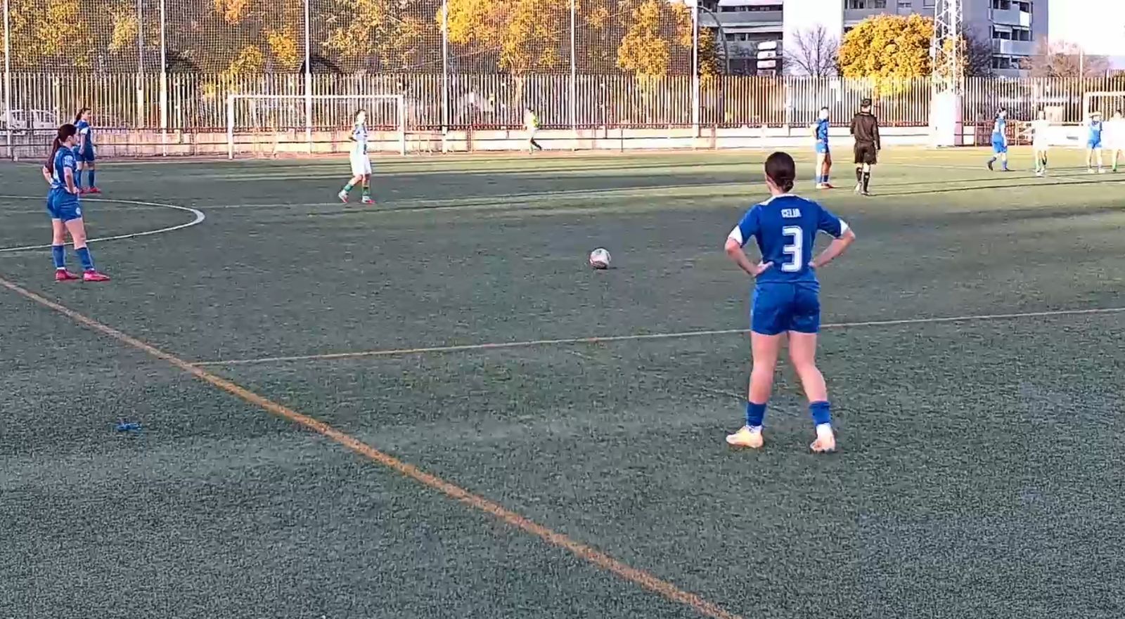 Una imagen del encuentro disputado en La Granja.