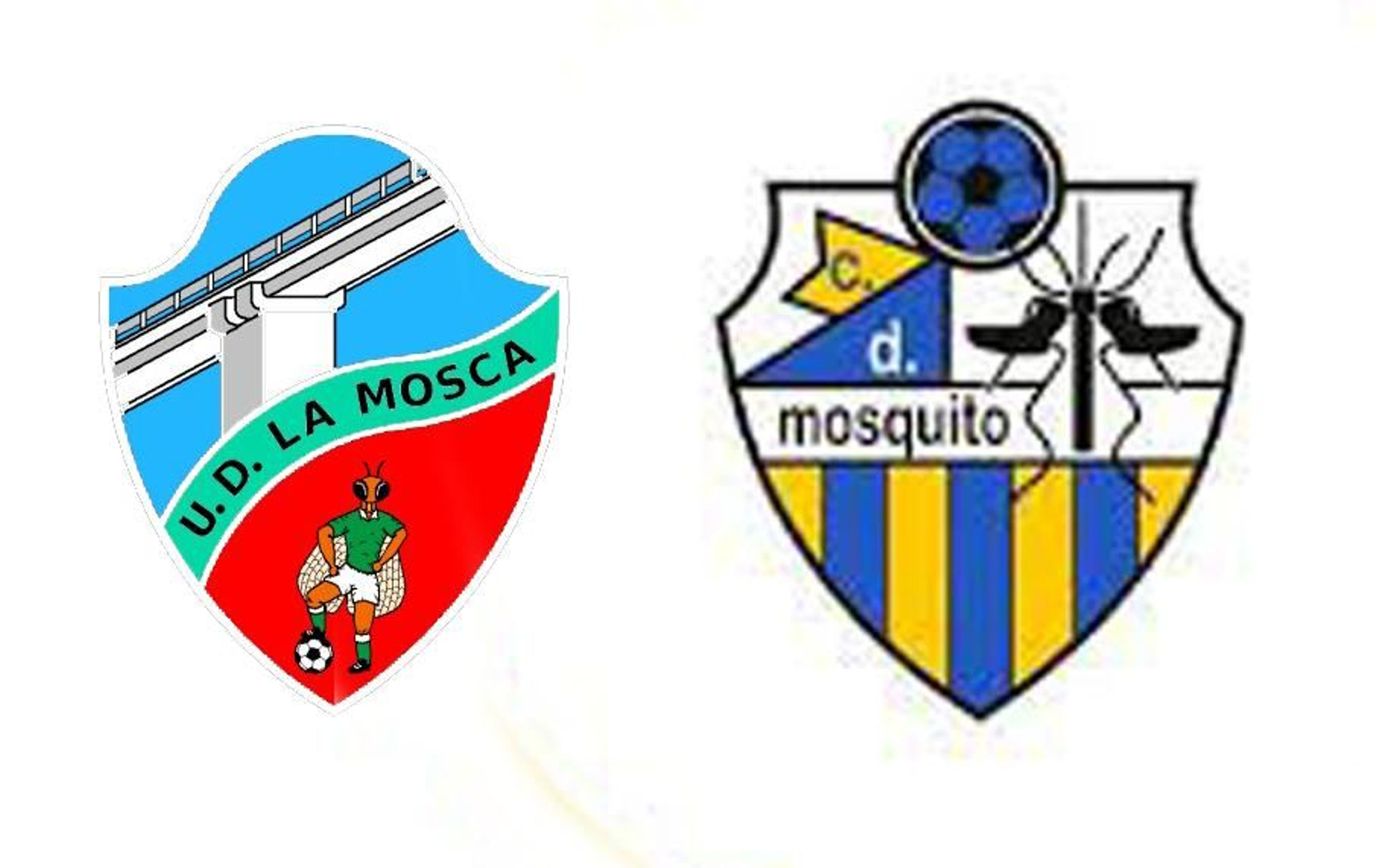Los escudos de ambos equipos