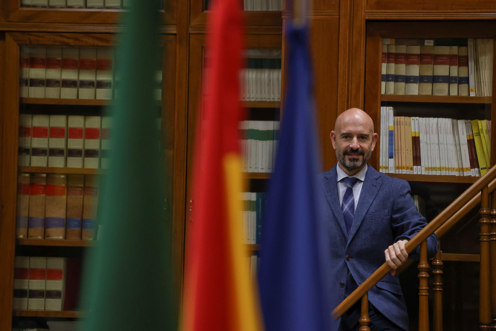 Javier Salas posa en la Subdelegación de Gobierno para 'Málaga Hoy'.