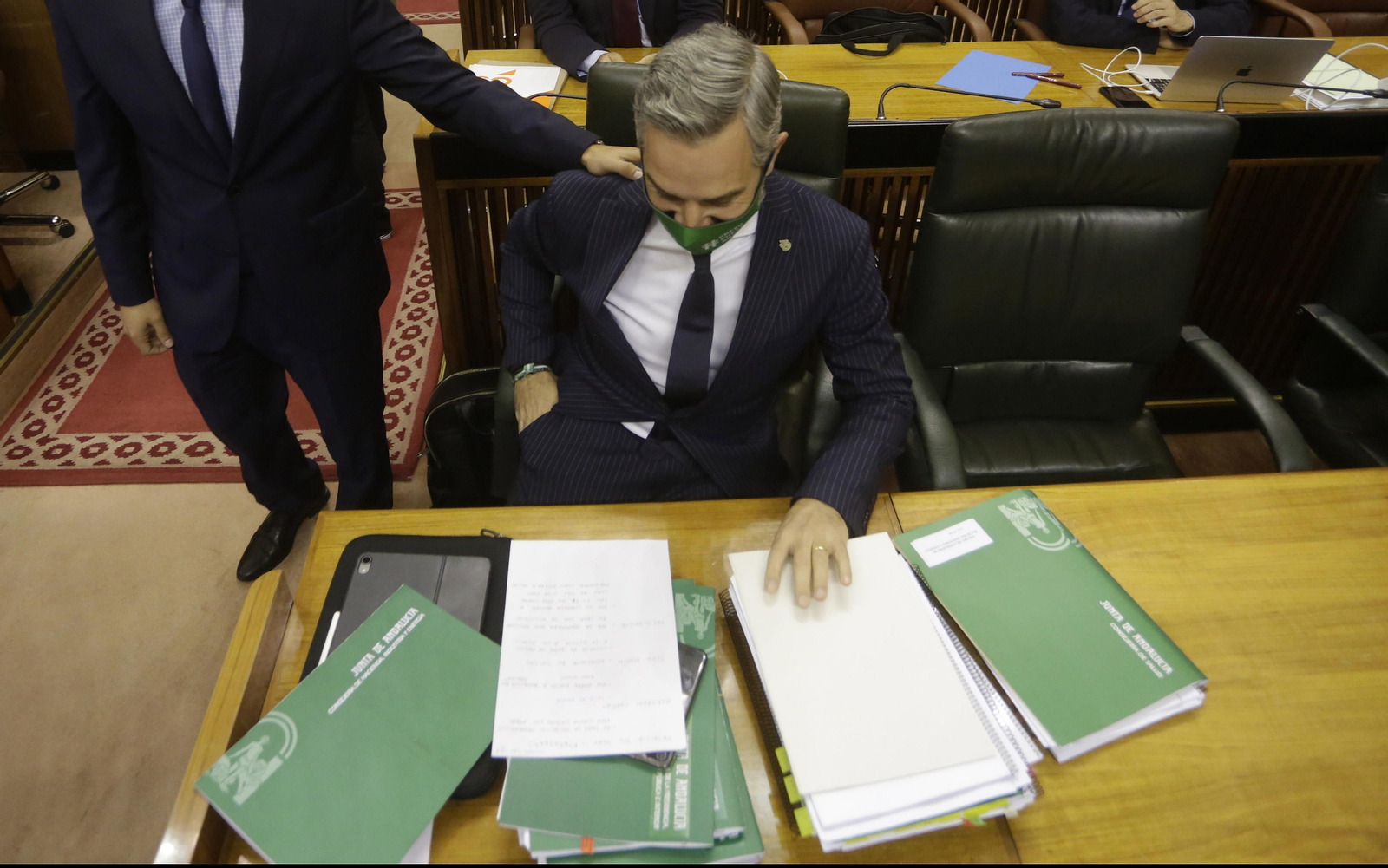 Juan Bravo,  en el Parlamento.
