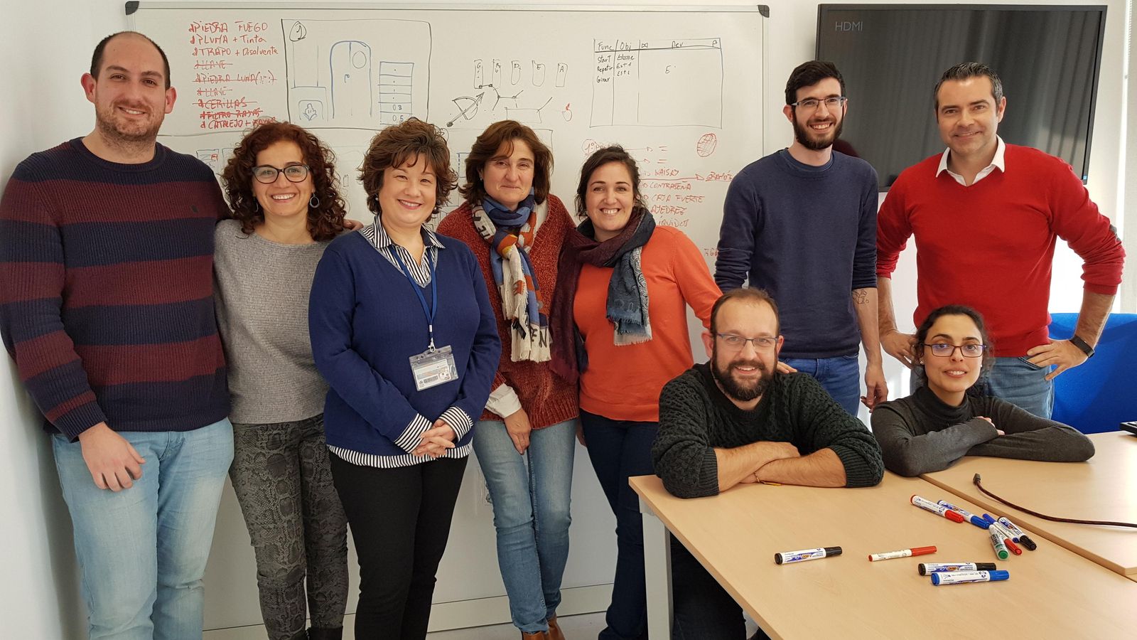 El equipo de investigación de la Universidad de Cádiz que ha hecho posible el EscodeRoom.
