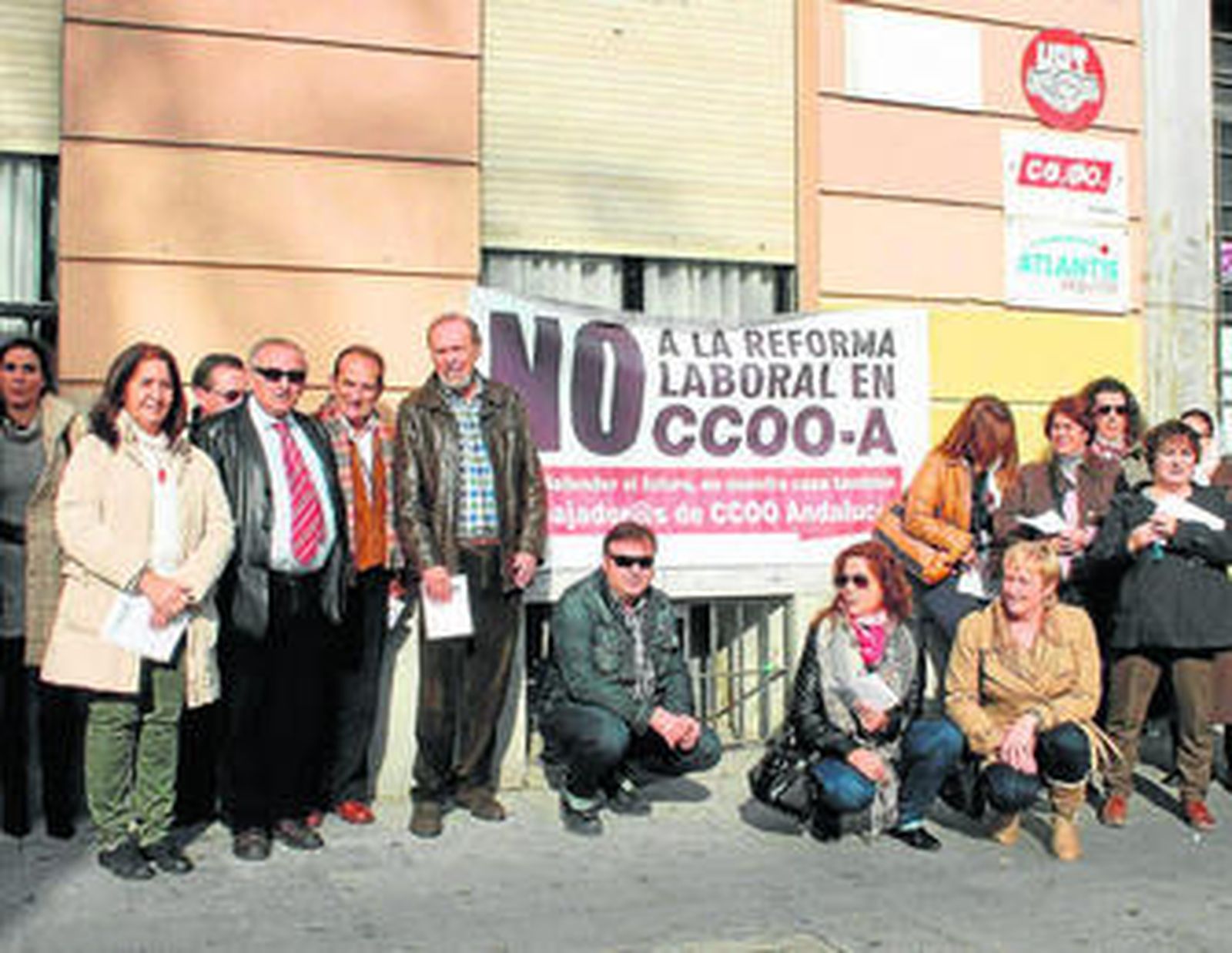 Imagen de archivo de una protesta de CCOO nada más conocerse la intención de aplicar un ERE.