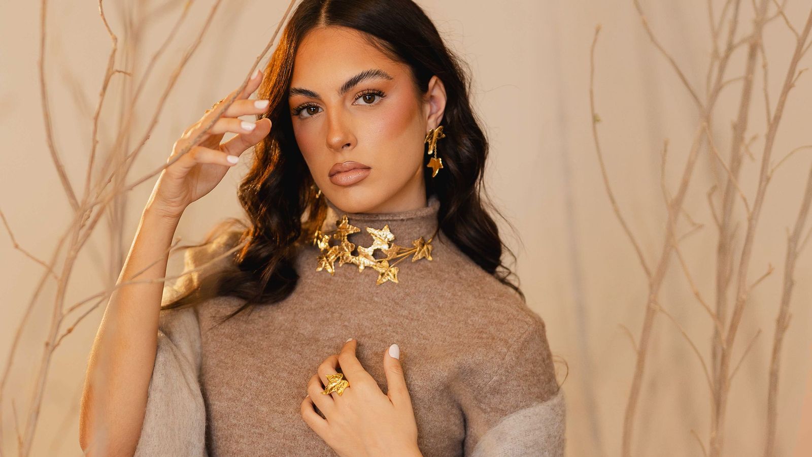 Choker y pendientes Hiedra.