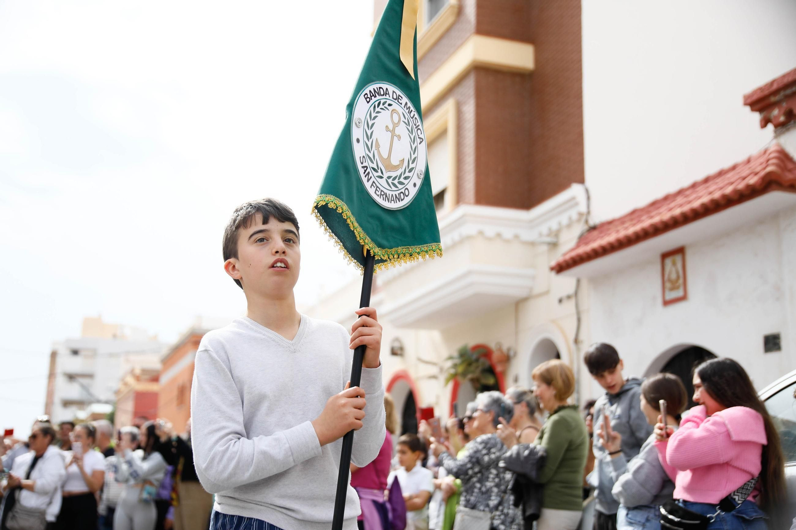 Las imágenes del CEIP San Fernando de El Zapillo de la ciudad de Almería en procesión en el viernes de dolores