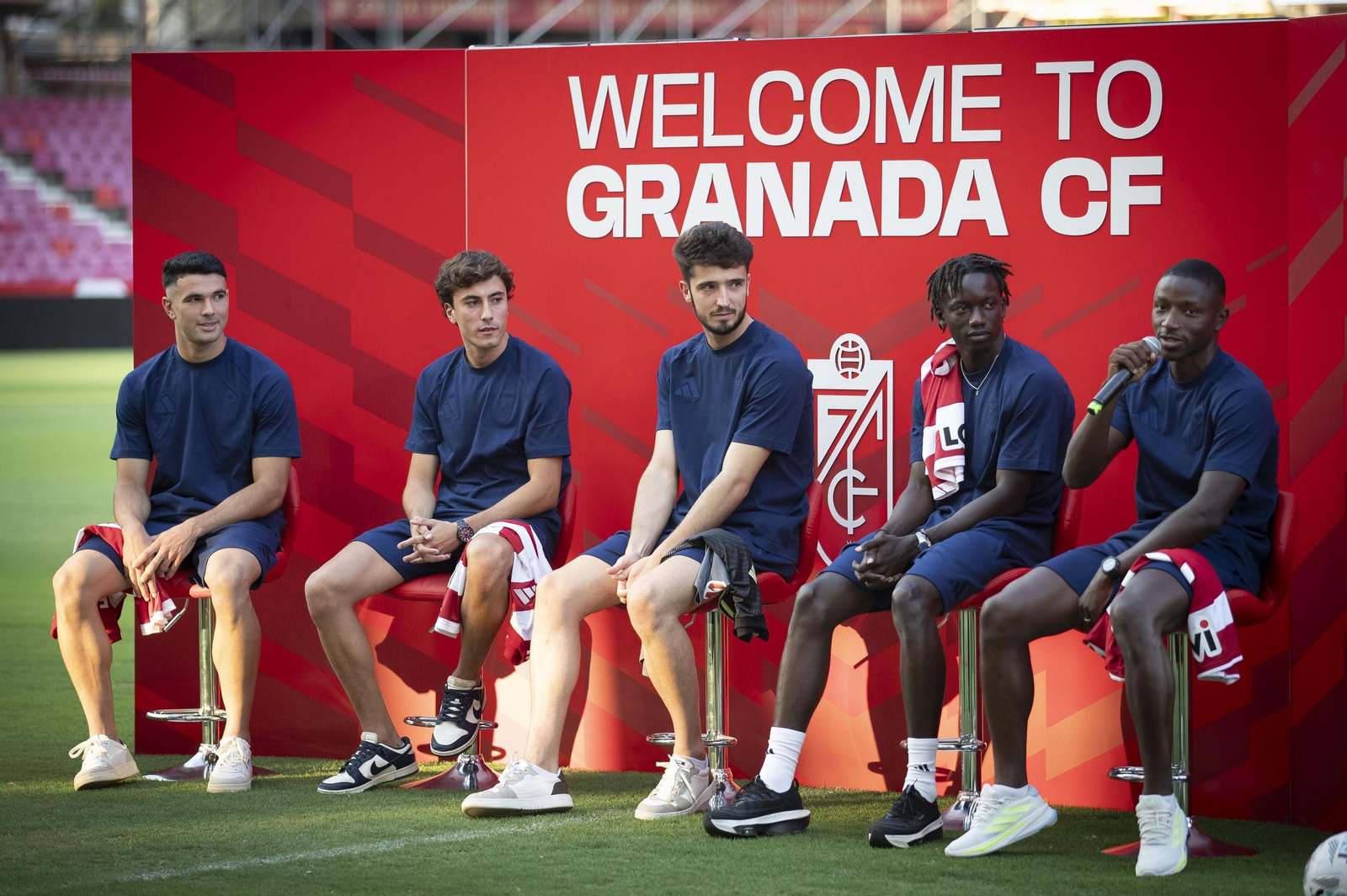 Faye y Hormigo junto a Diallo, Astralaga y Casadesús