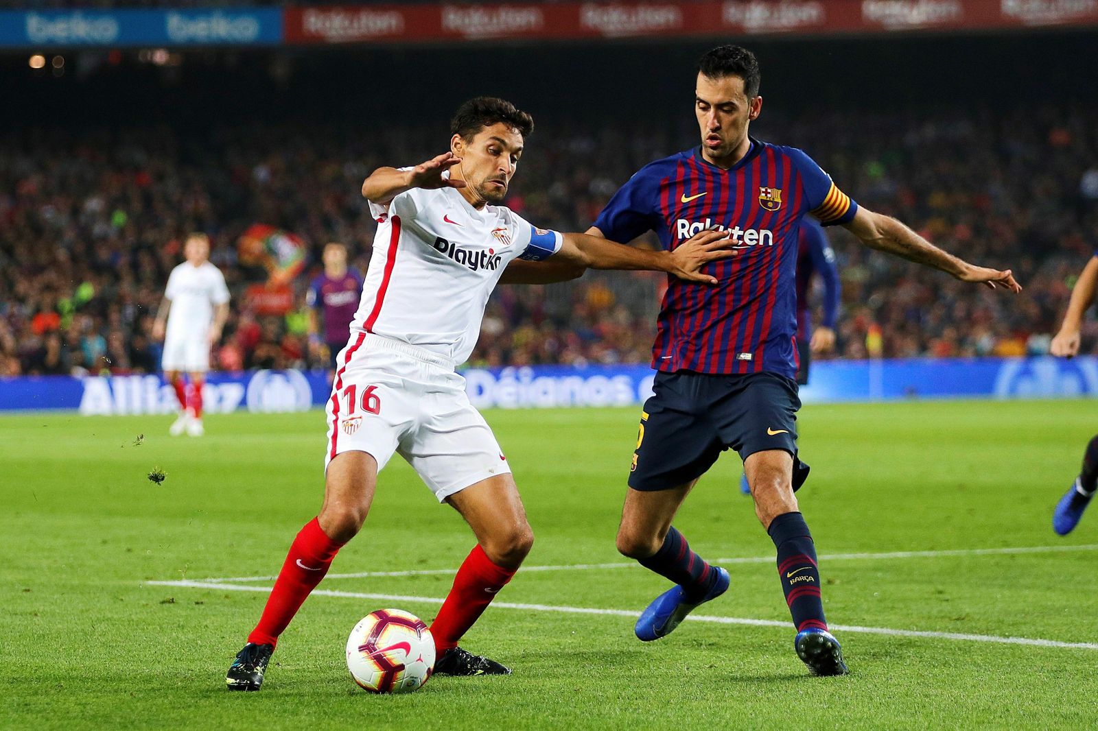 Jesús Navas y Busquets, en el Barça-Sevilla de la pasada campaña.
