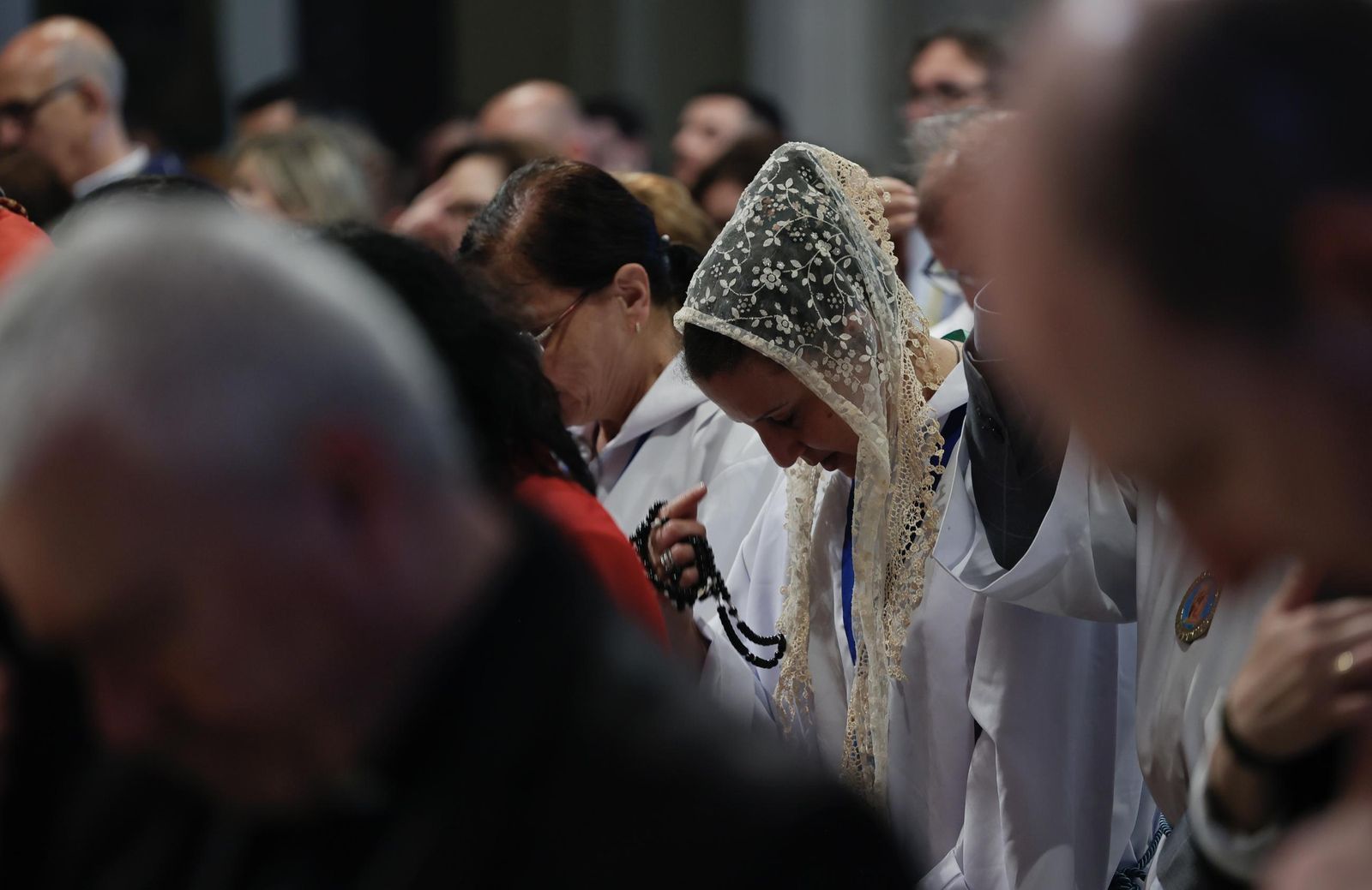 Las imágenes del viernes previo a la magna procesión en Roma del Cachorro y la Esperanza de Málaga