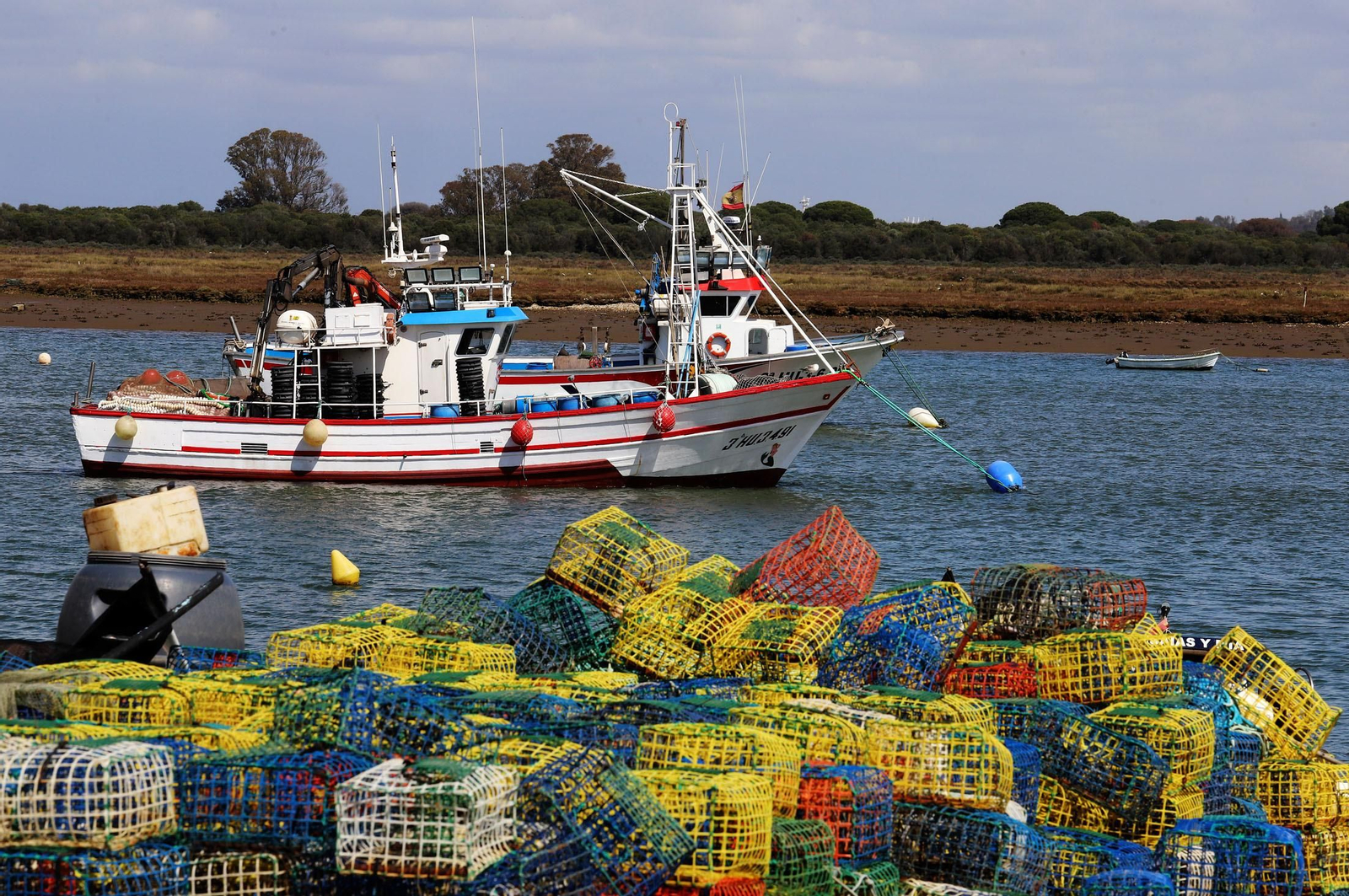 Zona del muelle de Punta Umbría.