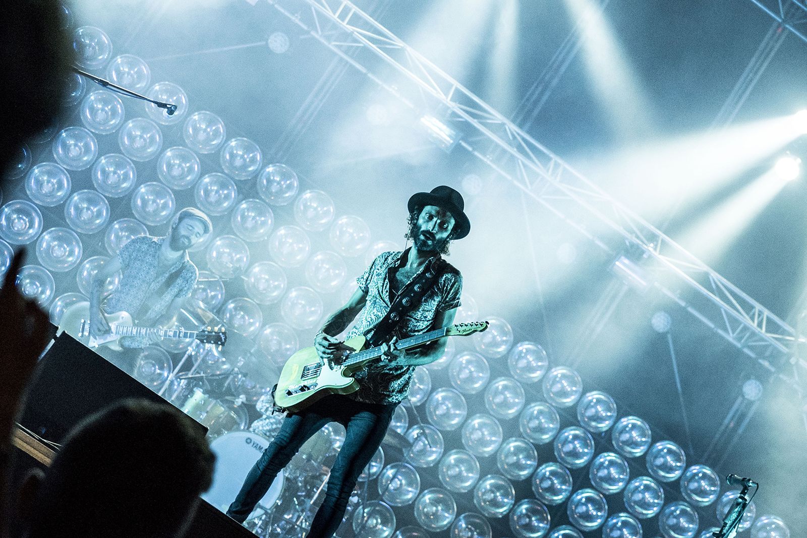 Leiva en el concierto del sábado por la noche en el recinto de conciertos del Ferial de Almería.
