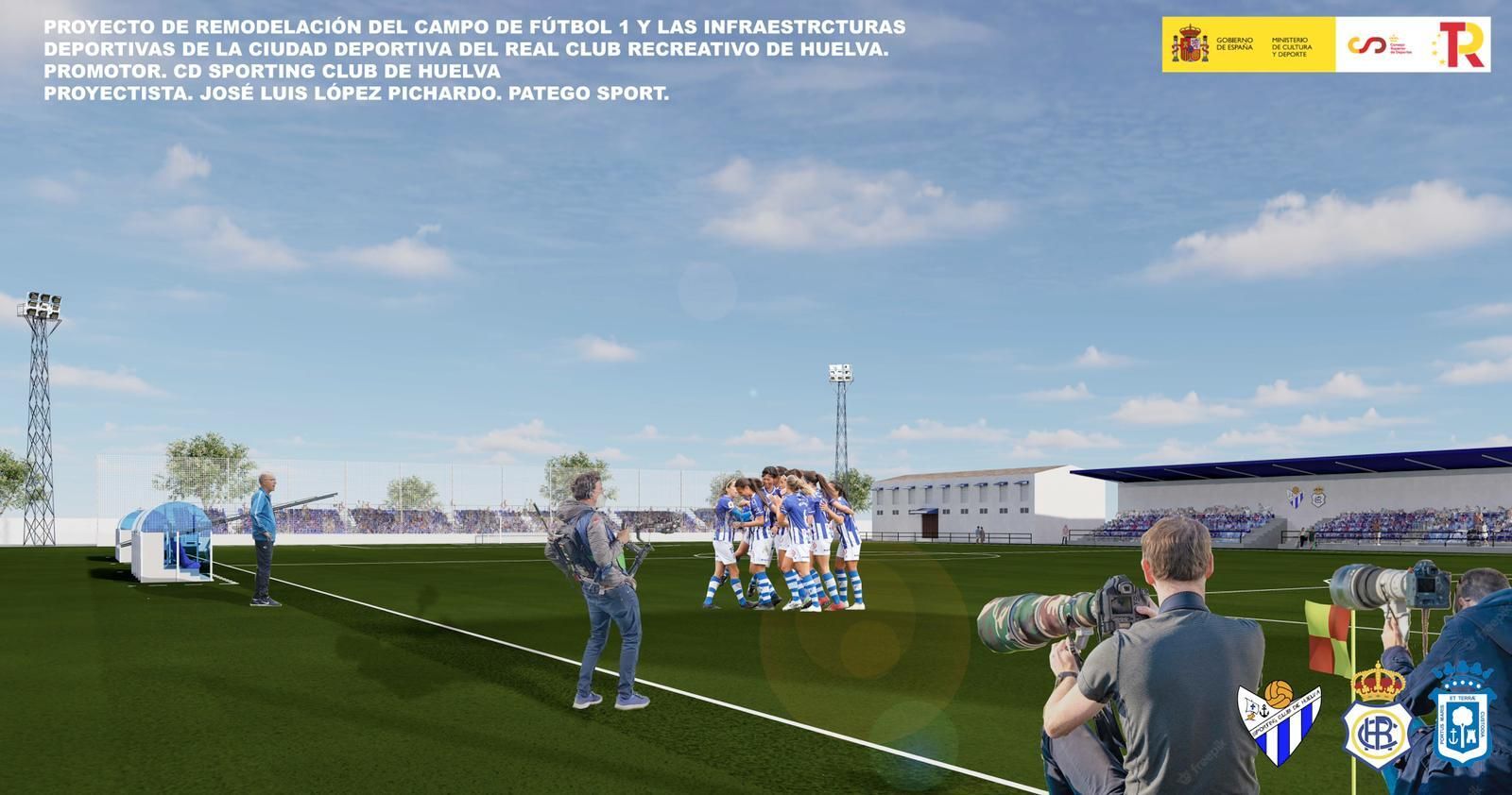 El mini estadio que tendrá la Ciudad Deportiva del Recreativo, en imágenes.