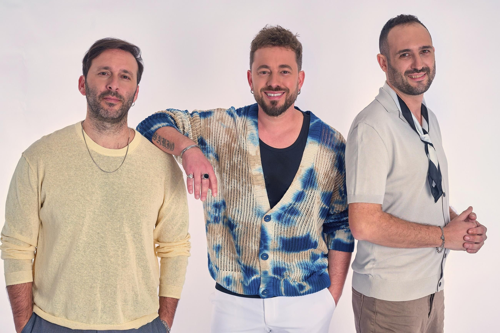 Juande, Kiko y Javi, los tres componentes del grupo musical gaditano Los Caños.