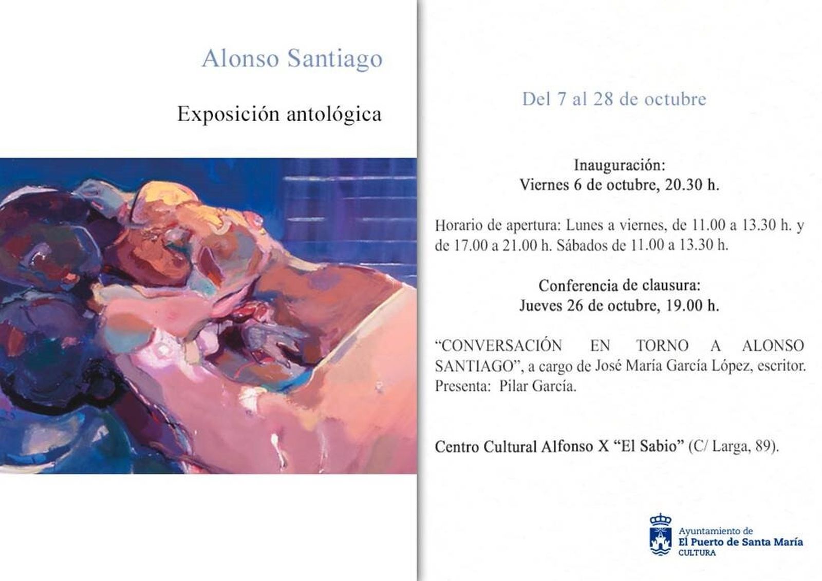 El centro cultural Alfonso X El Sabio acoge una exposición antológica de Alonso Santiago.