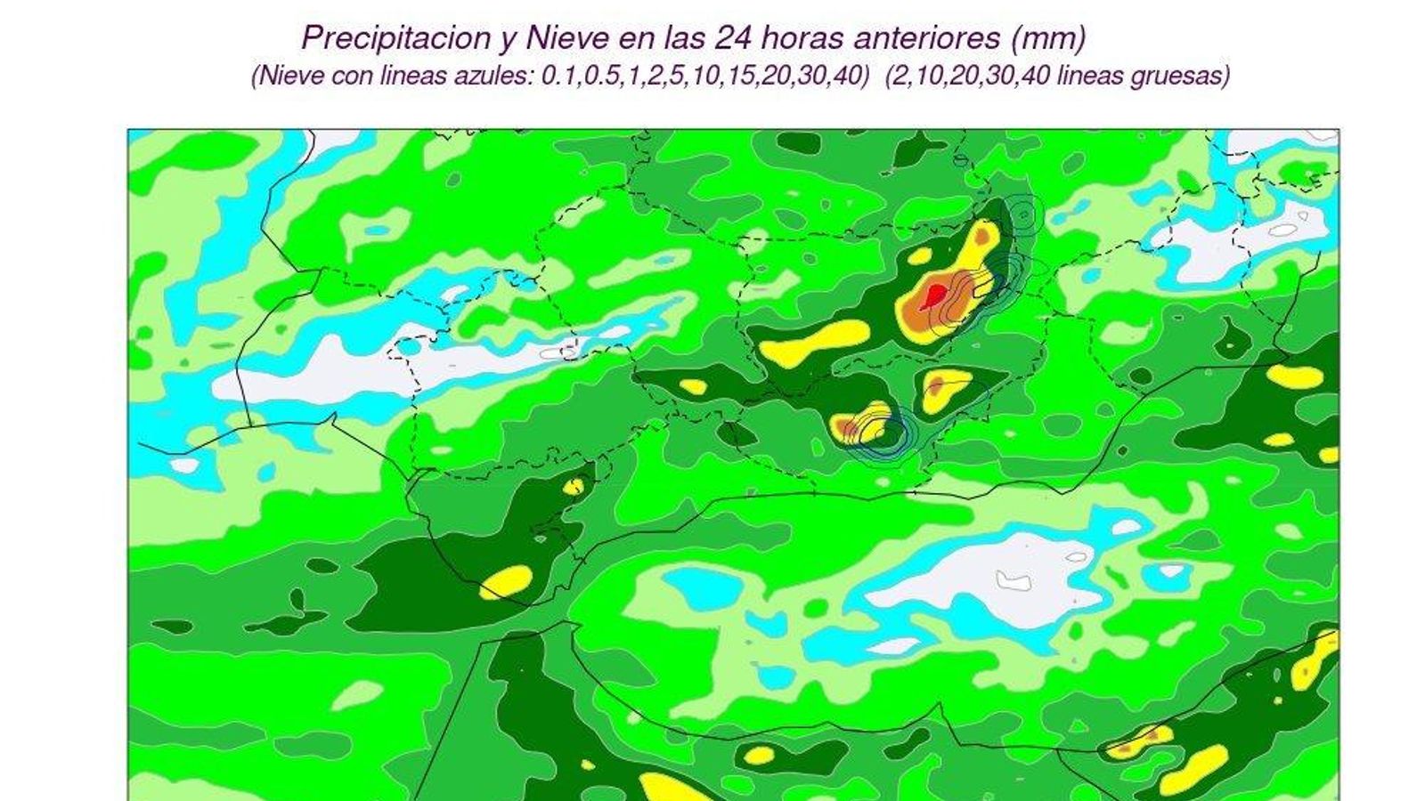 Previsión de lluvia para el sábado. Previsión de lluvia para el sábado.