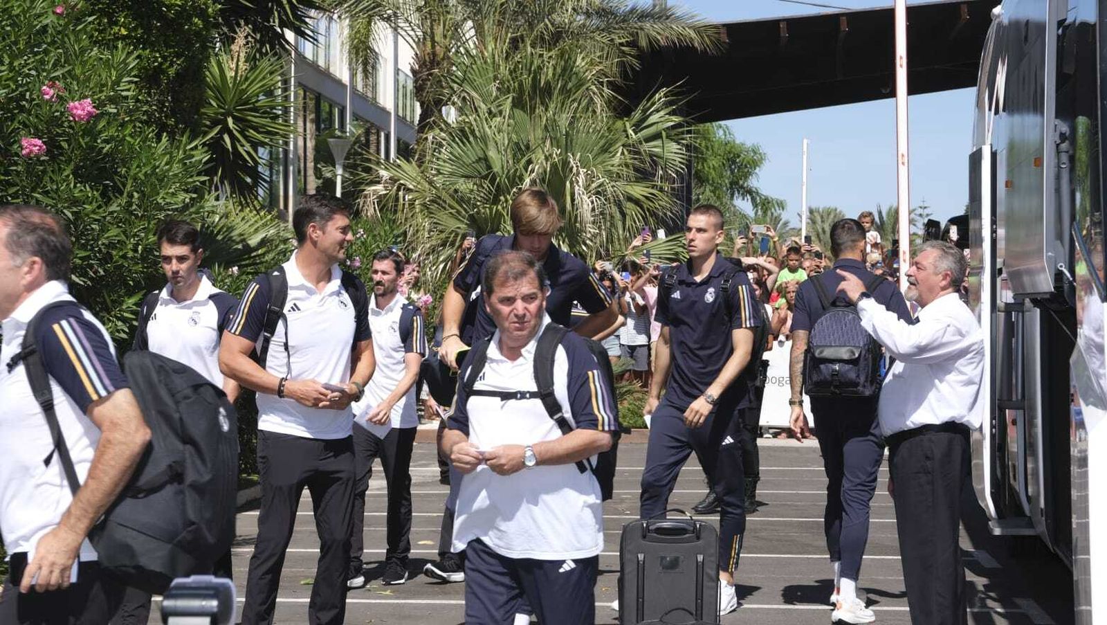 La llegada del Real Madrid a Almería en imágenes