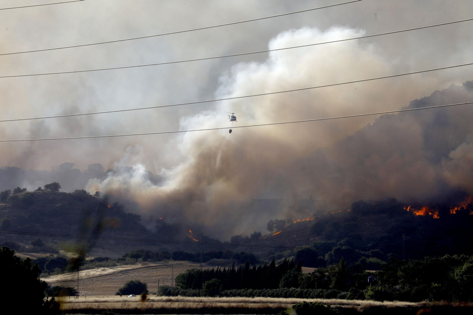 Incendio forestal en la Sierra de Córdoba