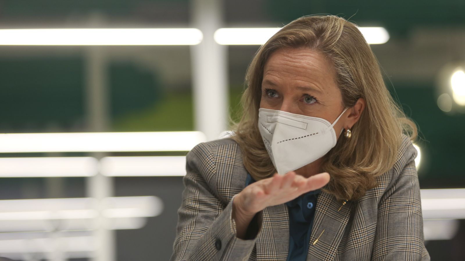 La vicepresidenta primera en un momento de la entrevista con este diario.